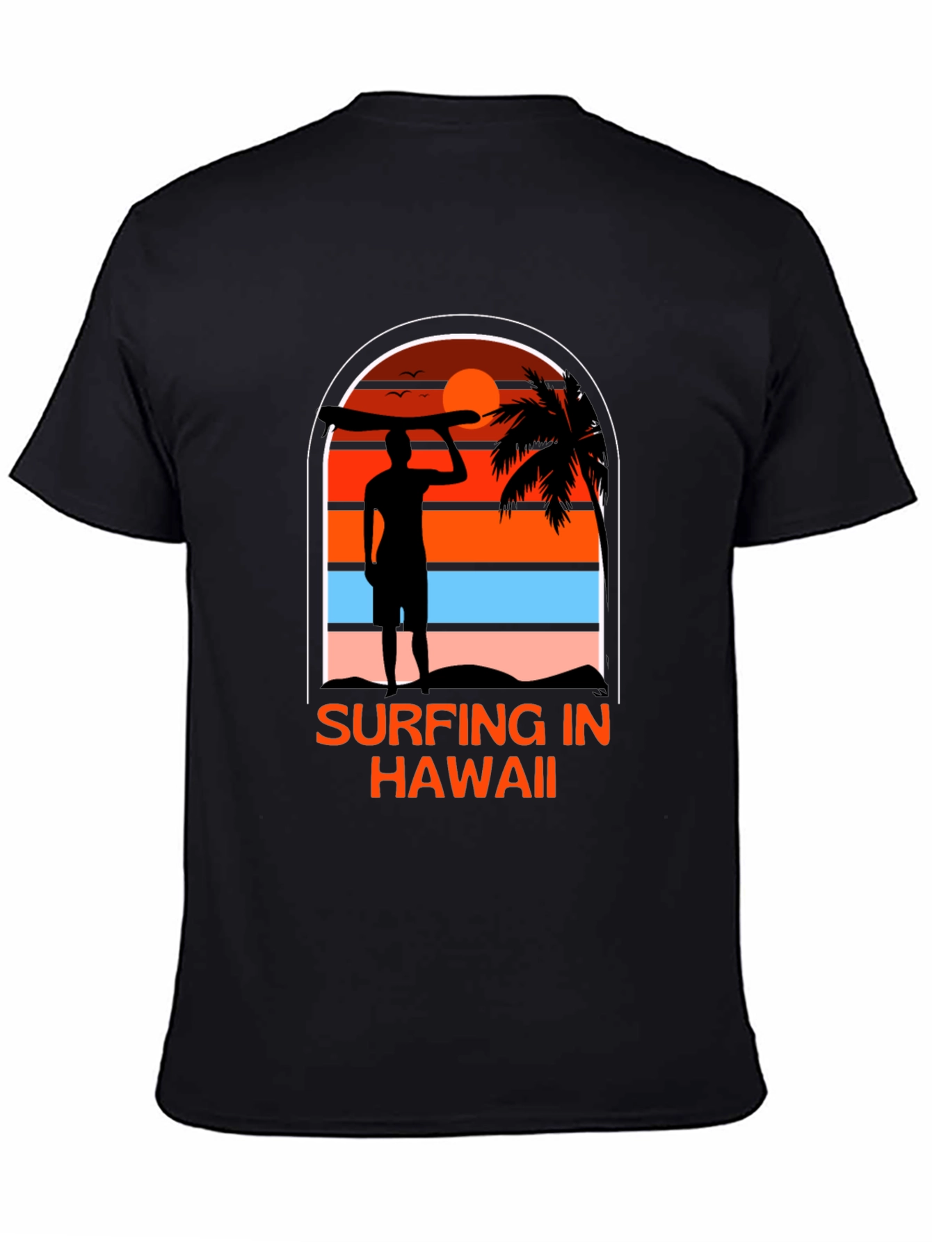 Surfing in Hawaii Graphic Tee