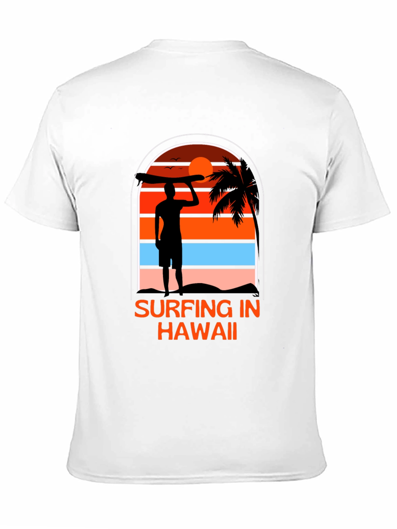 Surfing in Hawaii Graphic Tee
