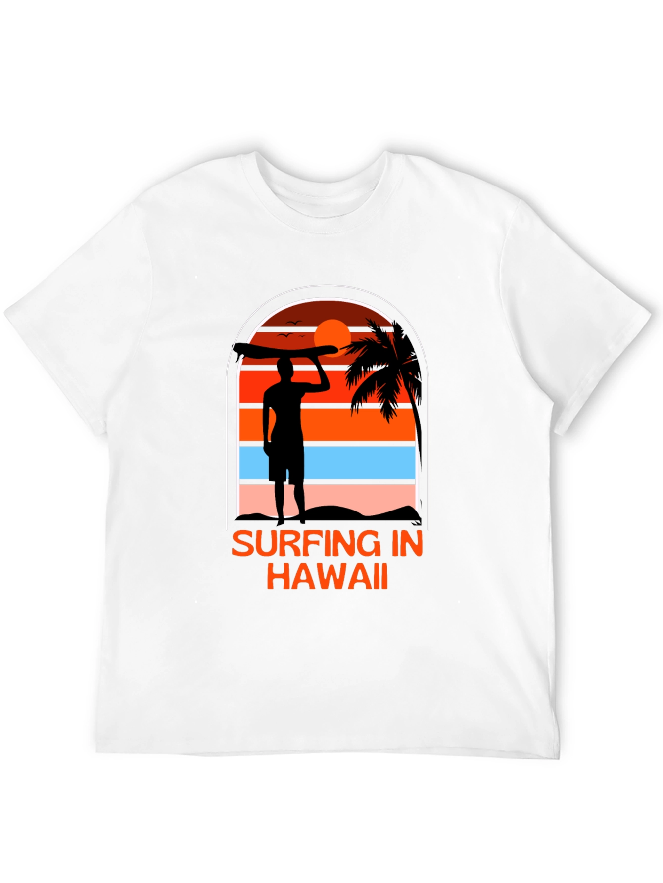 Surfing in Hawaii Graphic Tee