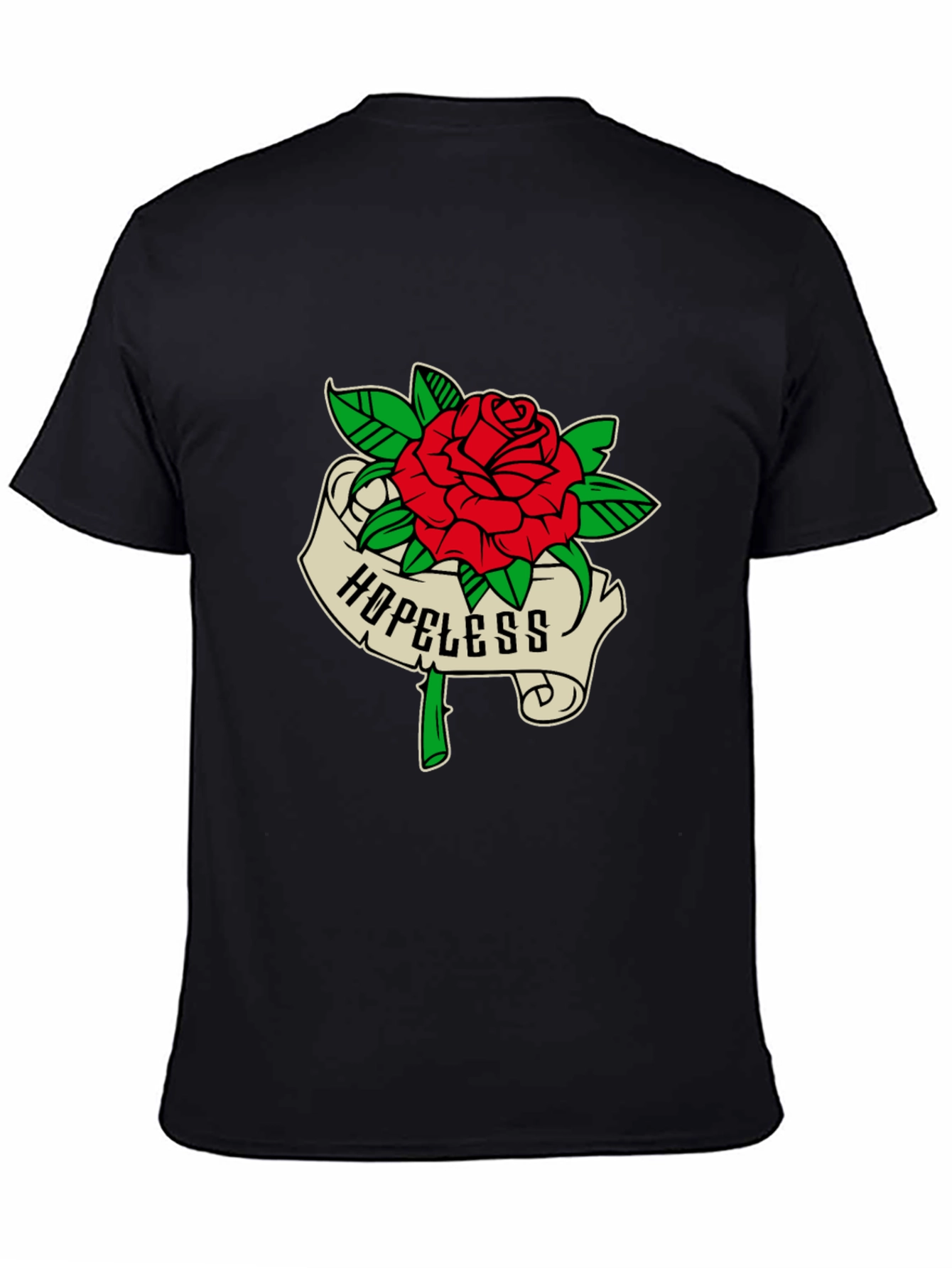 Hopeless Rose Graphic Tee - Black Casual Shirt