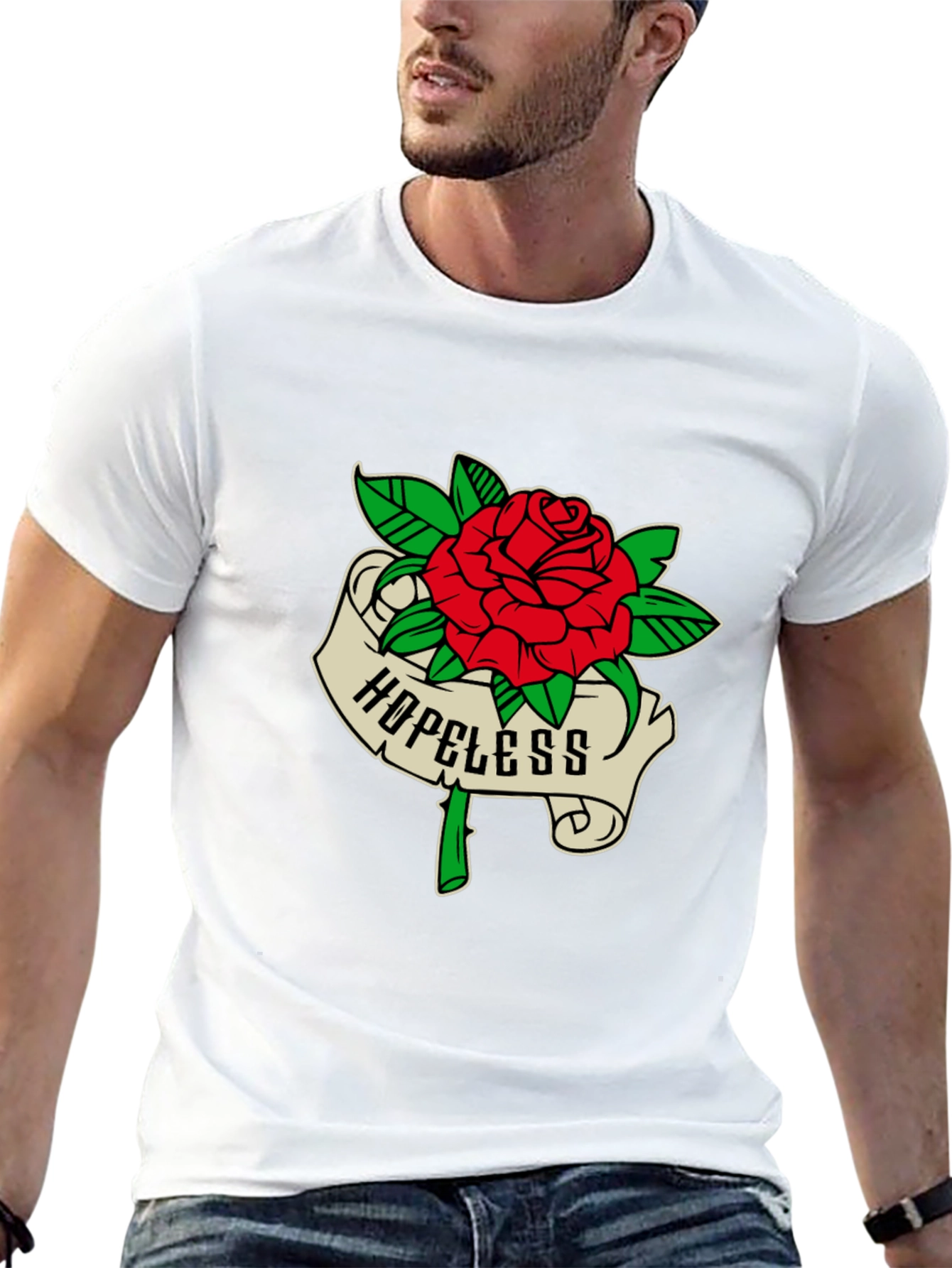 Hopeless Rose Graphic Tee - Black Casual Shirt