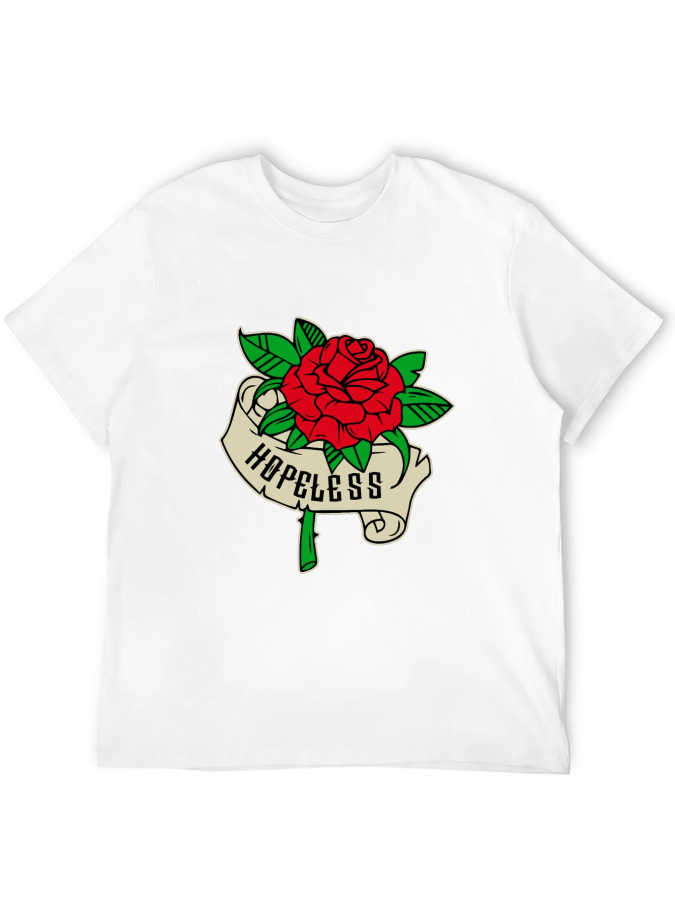 Hopeless Rose Graphic Tee - Black Casual Shirt