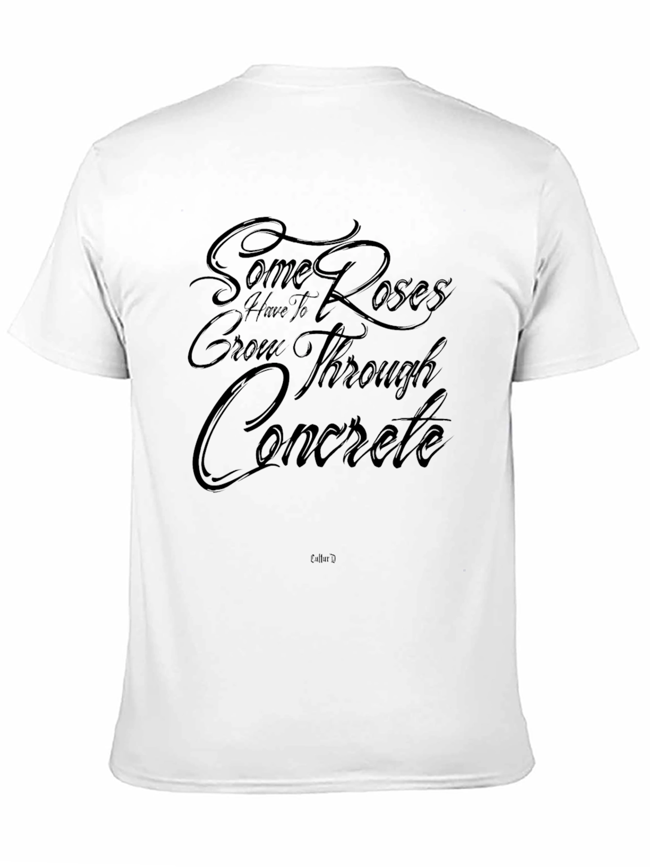 Roses Through Concrete Graphic Tee - Black