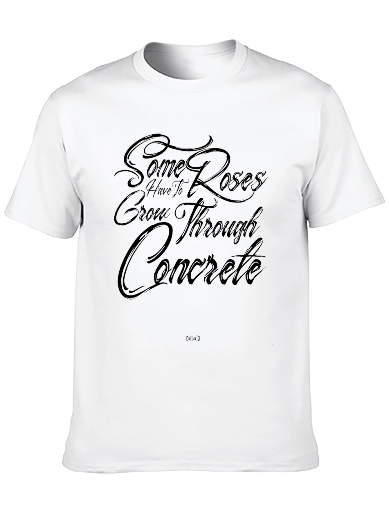 Roses Through Concrete Graphic Tee - Black