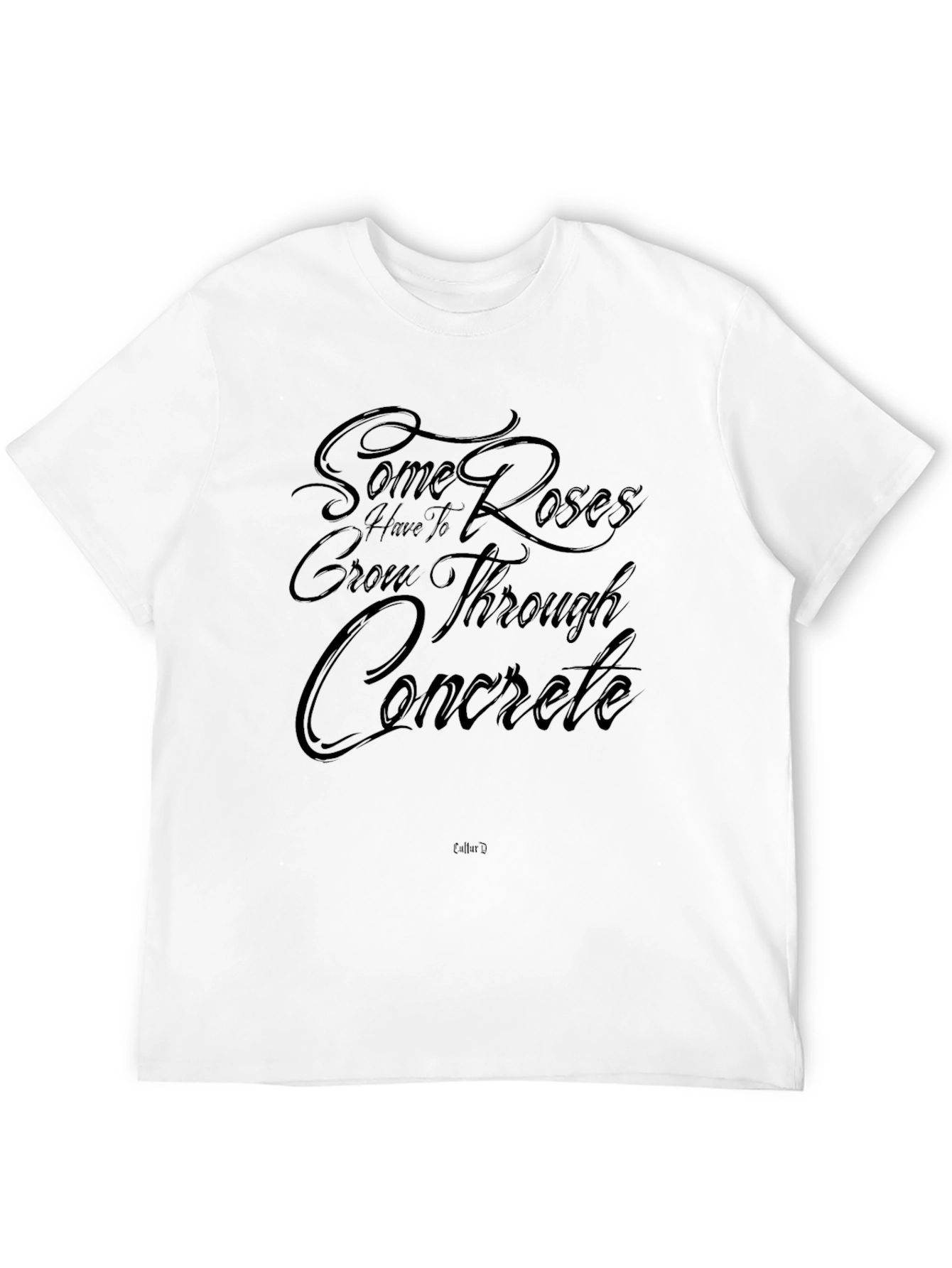 Roses Through Concrete Graphic Tee - Black