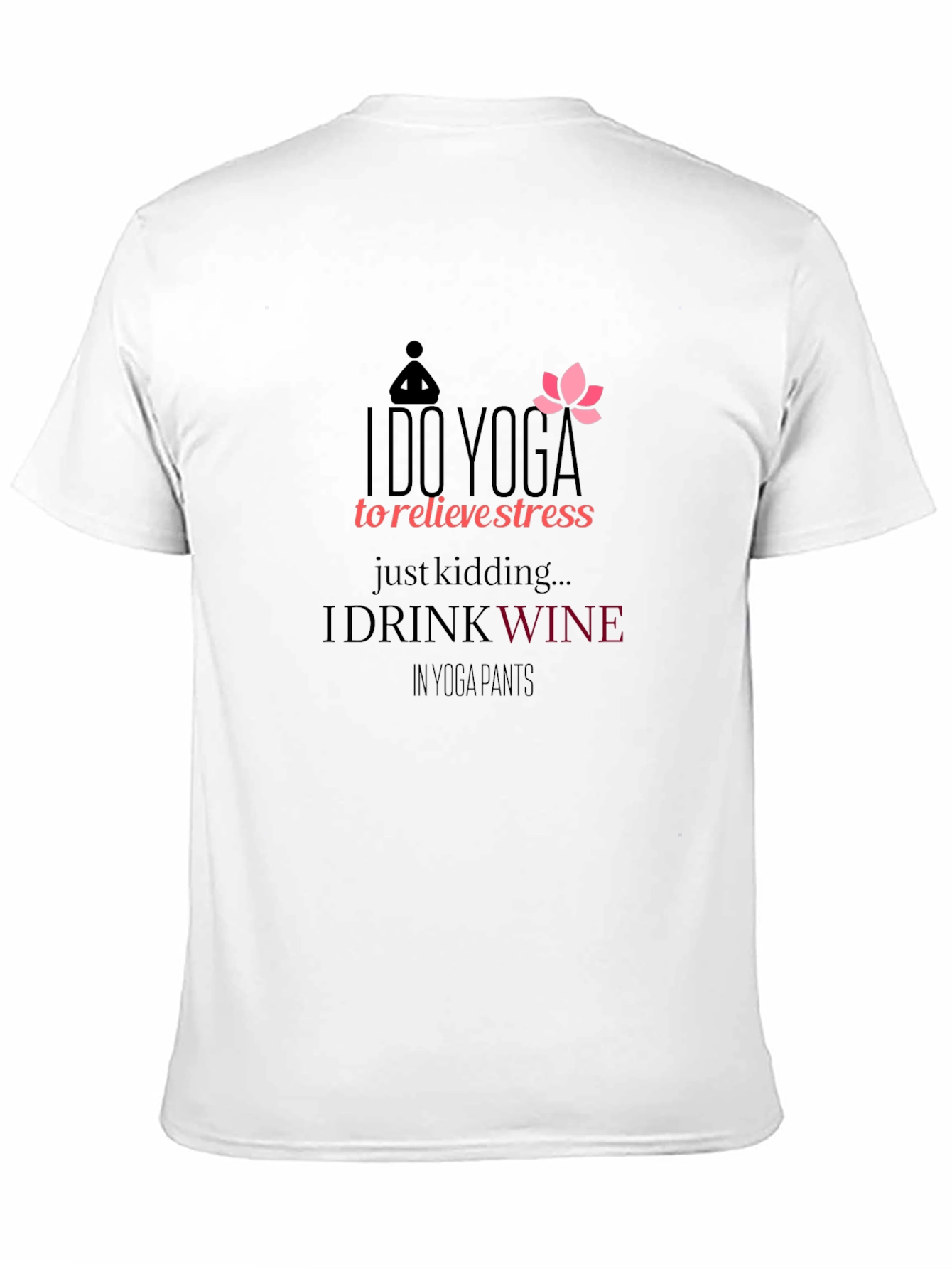 Yoga Wine Graphic Tee - Funny Workout Shirt