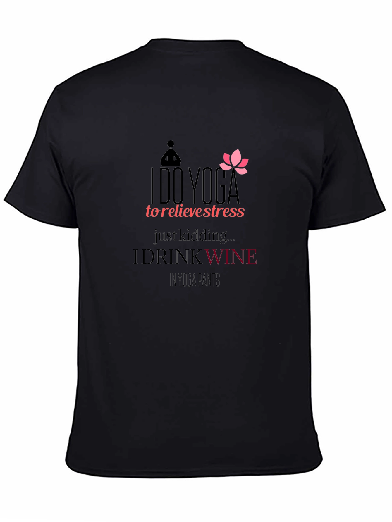 Yoga Wine Graphic Tee - Funny Workout Shirt
