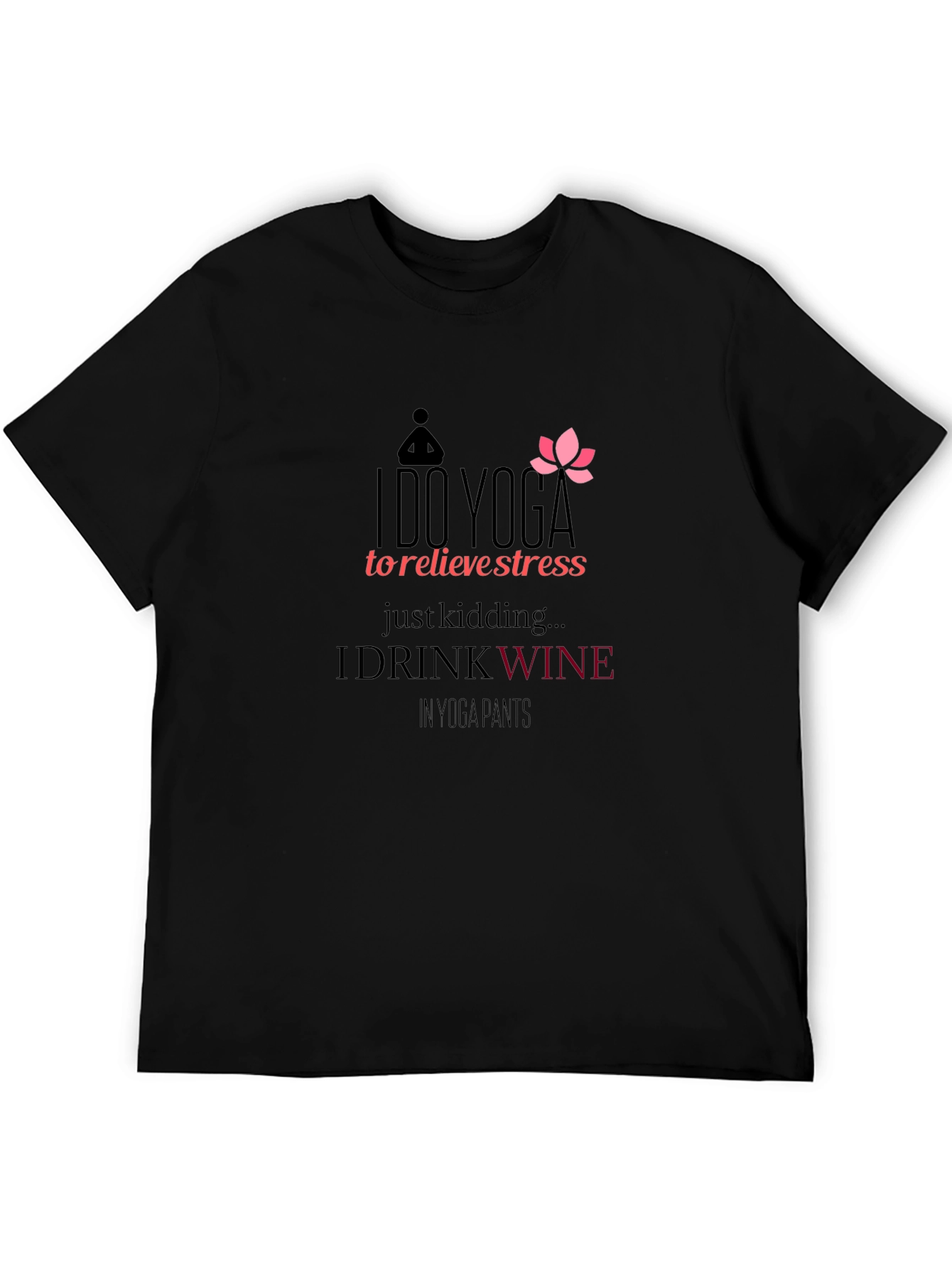 Yoga Wine Graphic Tee - Funny Workout Shirt