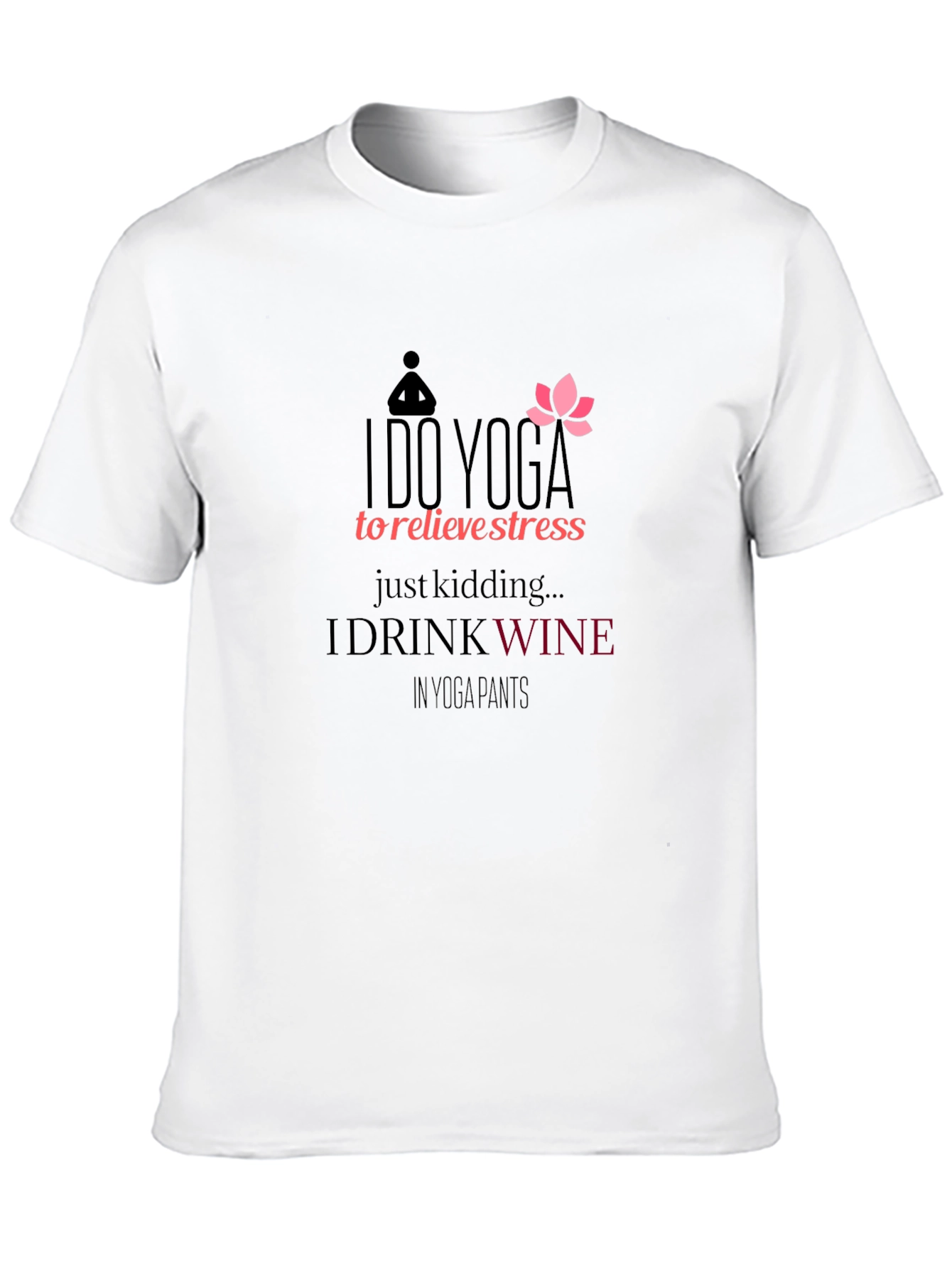 Yoga Wine Graphic Tee - Funny Workout Shirt