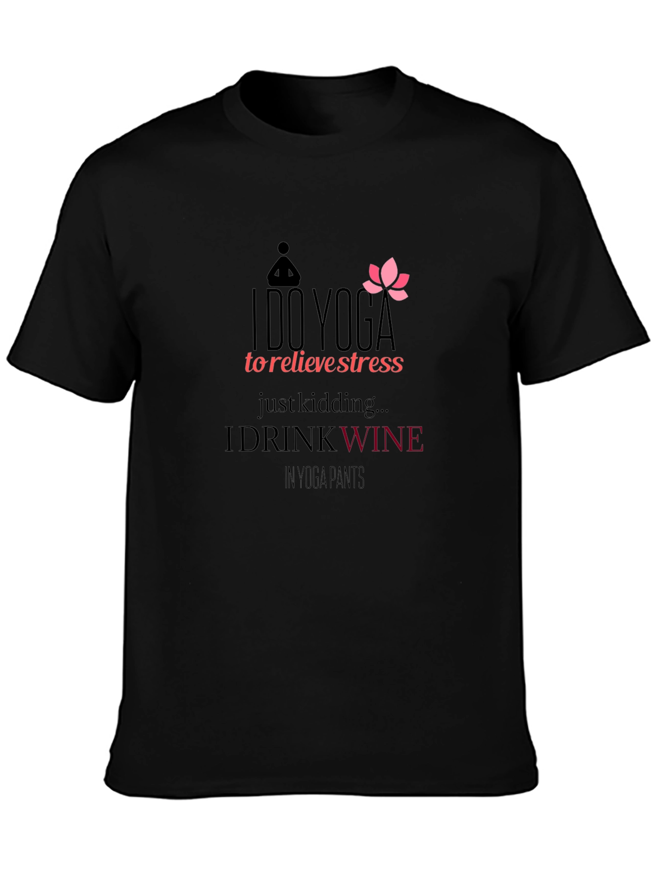 Yoga Wine Graphic Tee - Funny Workout Shirt