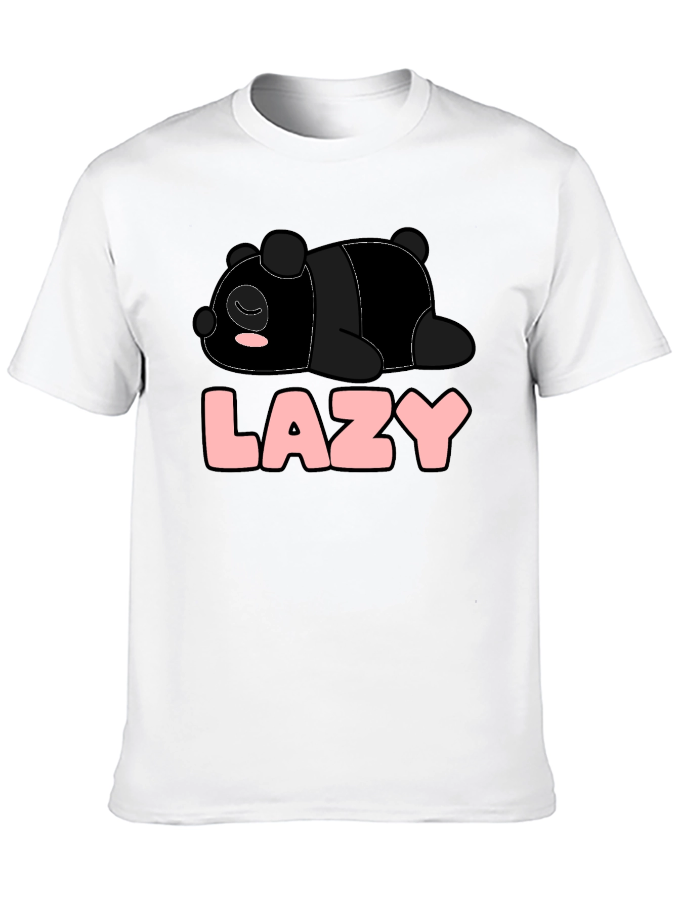 Lazy Panda Graphic Tee - Black