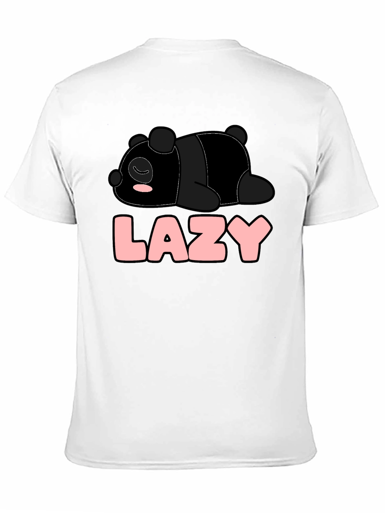 Lazy Panda Graphic Tee - Black