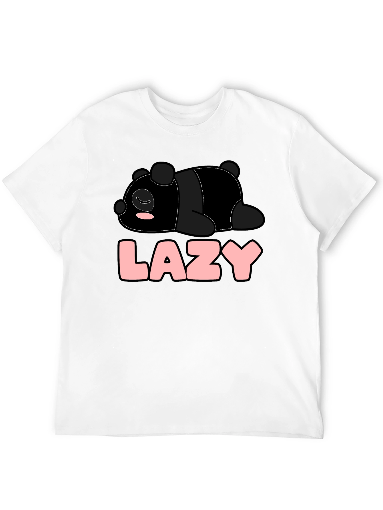 Lazy Panda Graphic Tee - Black