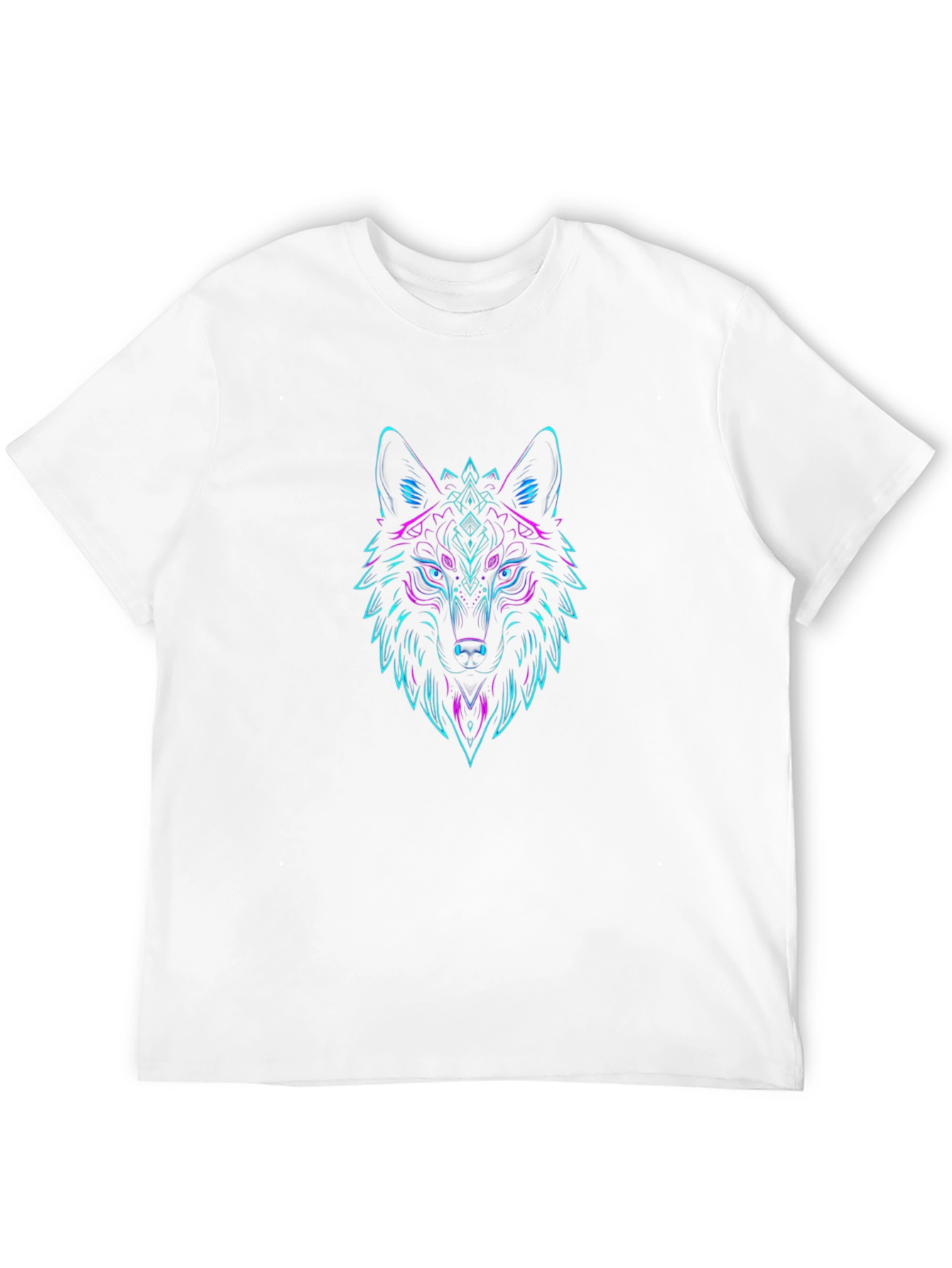 Neon Wolf Graphic Tee - Stylish Black T-Shirt