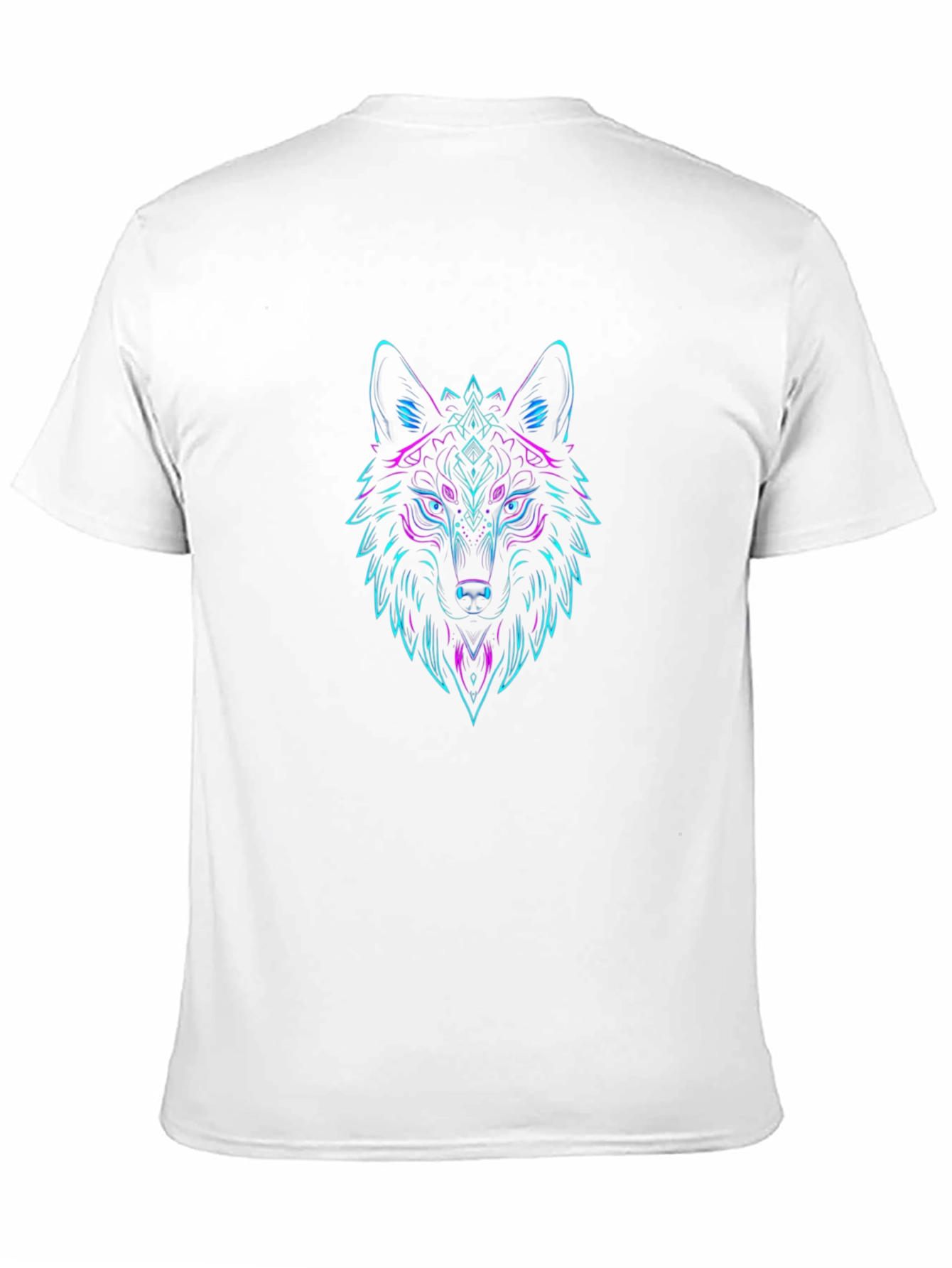 Neon Wolf Graphic Tee - Stylish Black T-Shirt