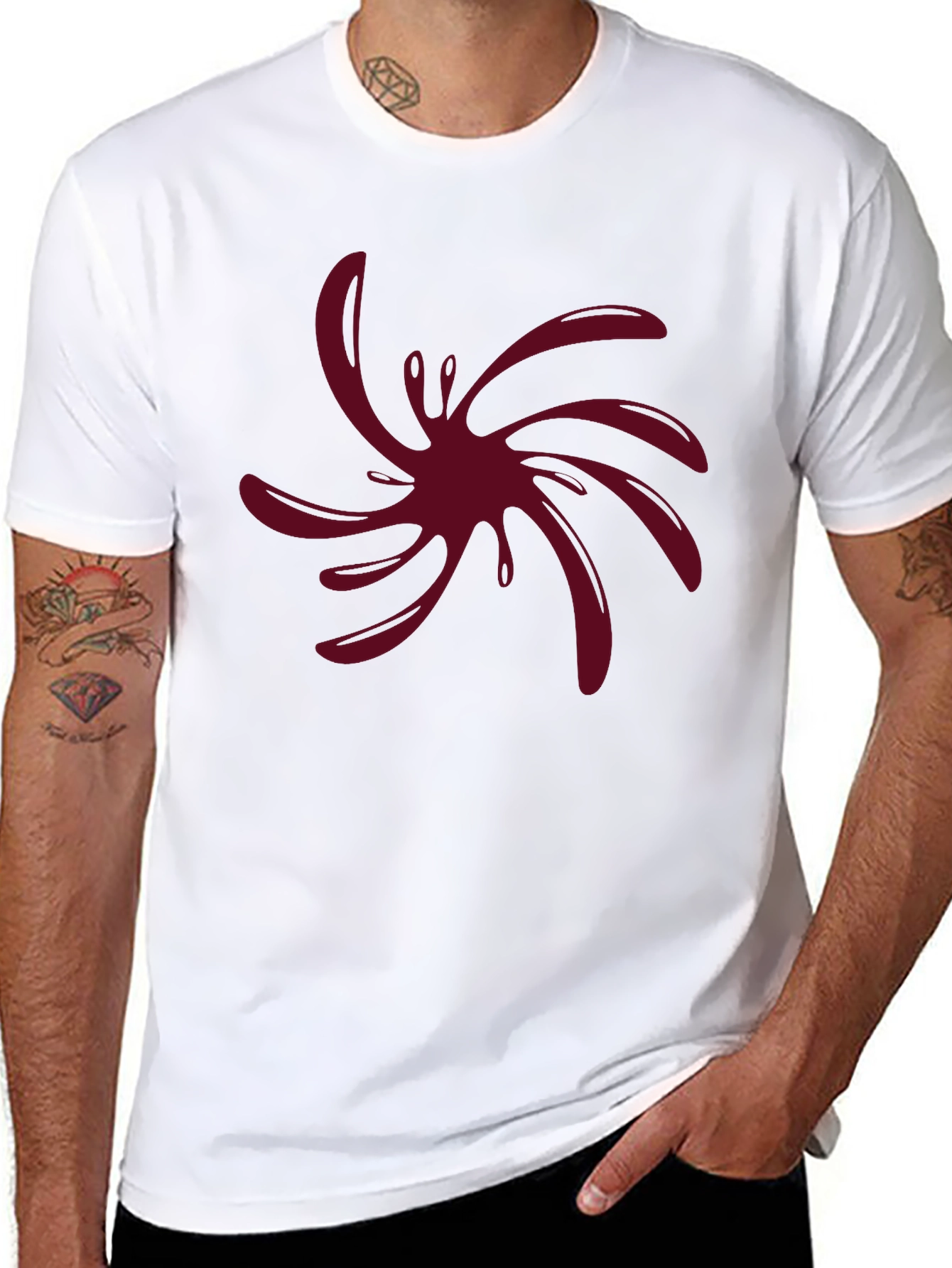 Abstract Splatter Graphic Tee - Modern Design