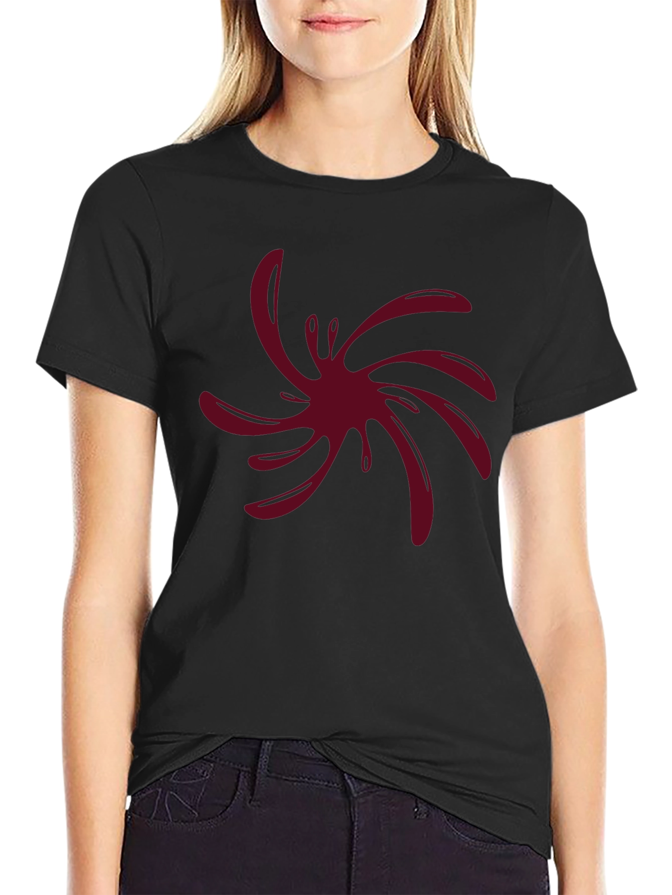 Abstract Splatter Graphic Tee - Modern Design