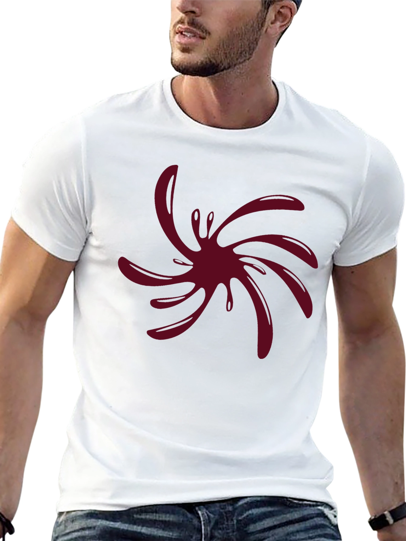 Abstract Splatter Graphic Tee - Modern Design