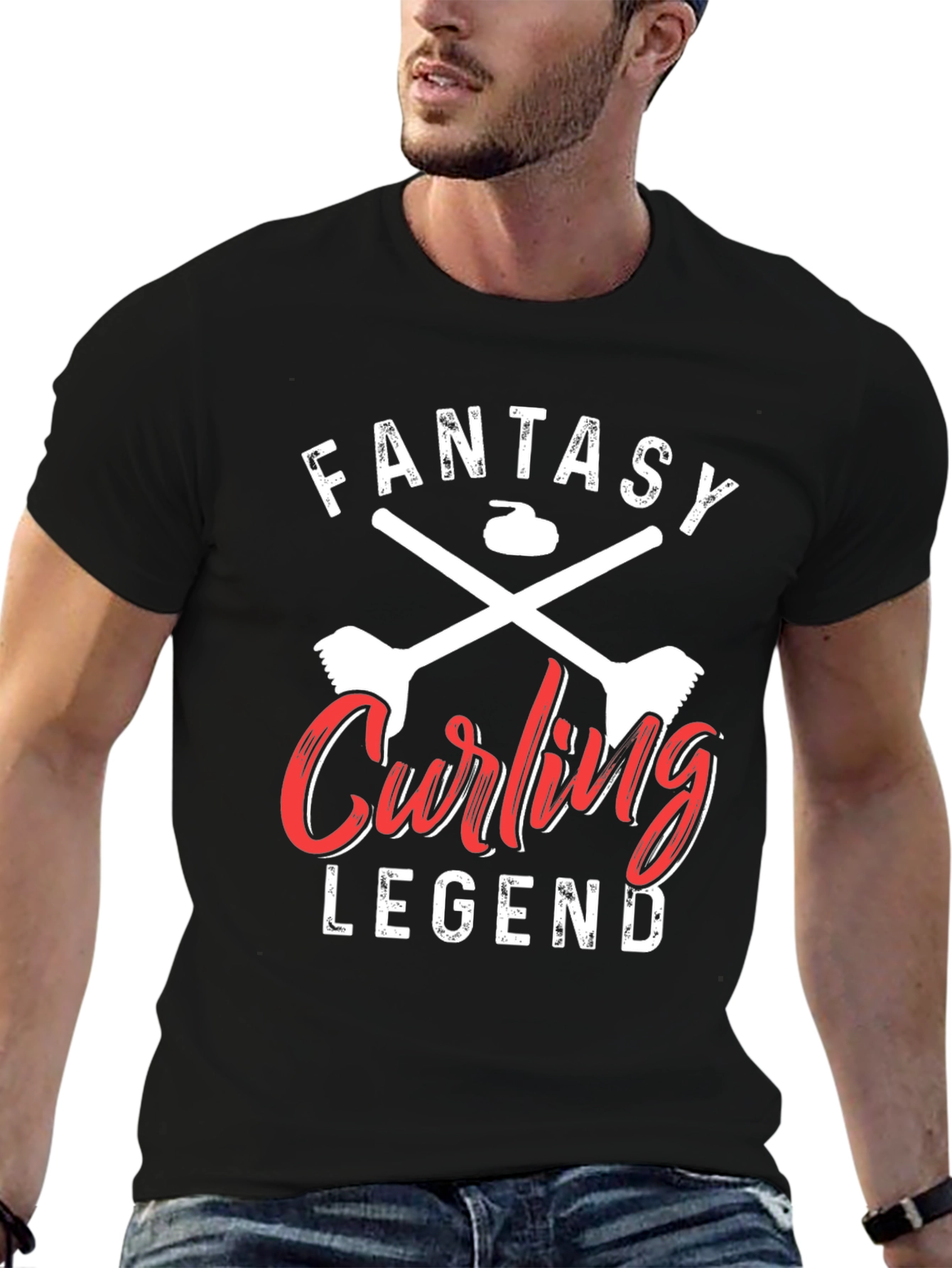 Fantasy Curling Legend Graphic T-Shirt
