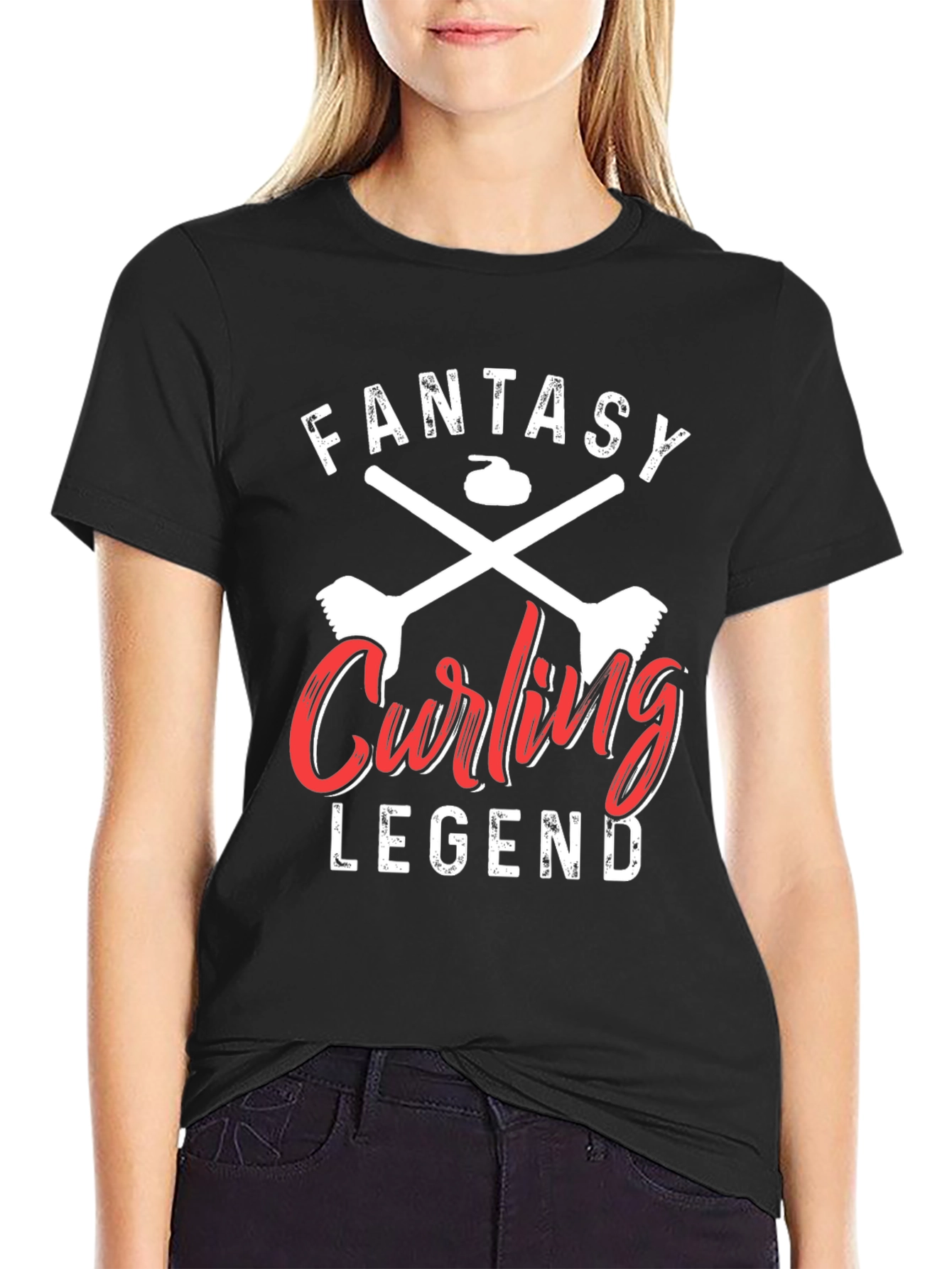 Fantasy Curling Legend Graphic T-Shirt
