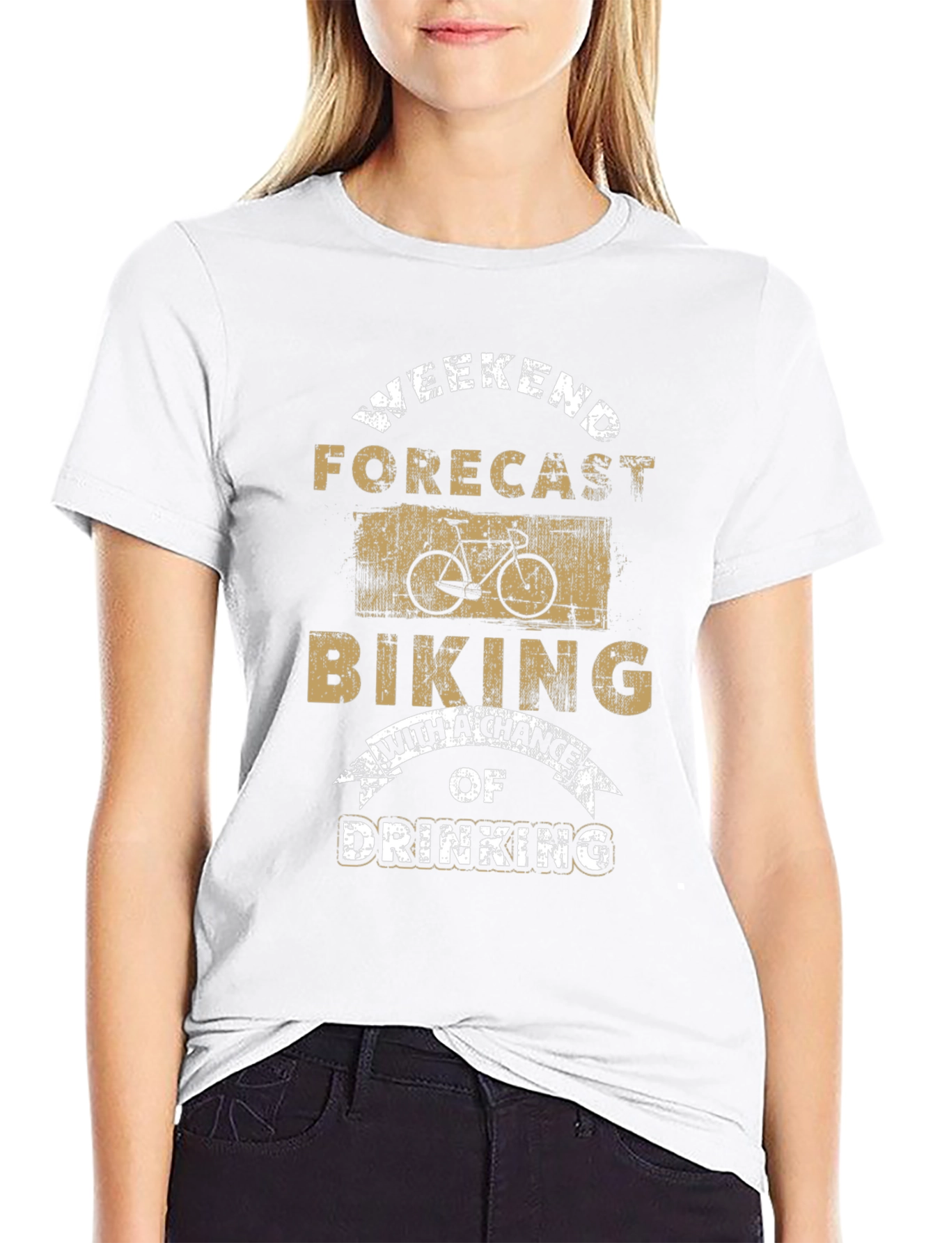 Weekend Forecast Biking T-Shirt