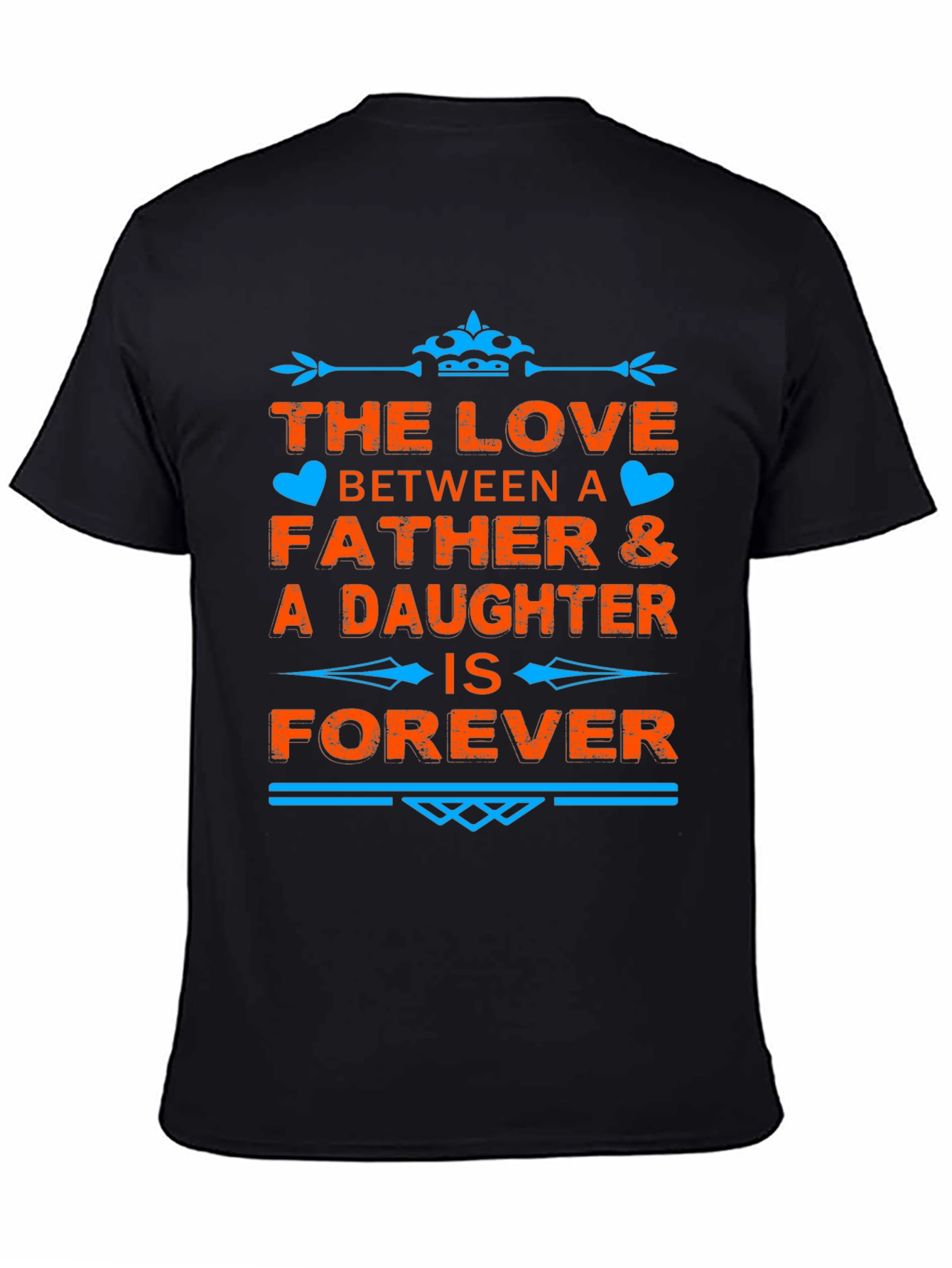 Father & Daughter Love Forever Black T-Shirt
