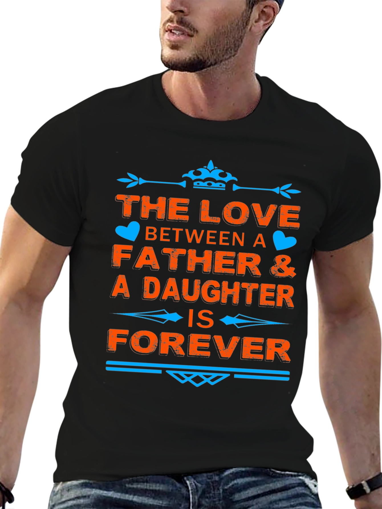 Father & Daughter Love Forever Black T-Shirt