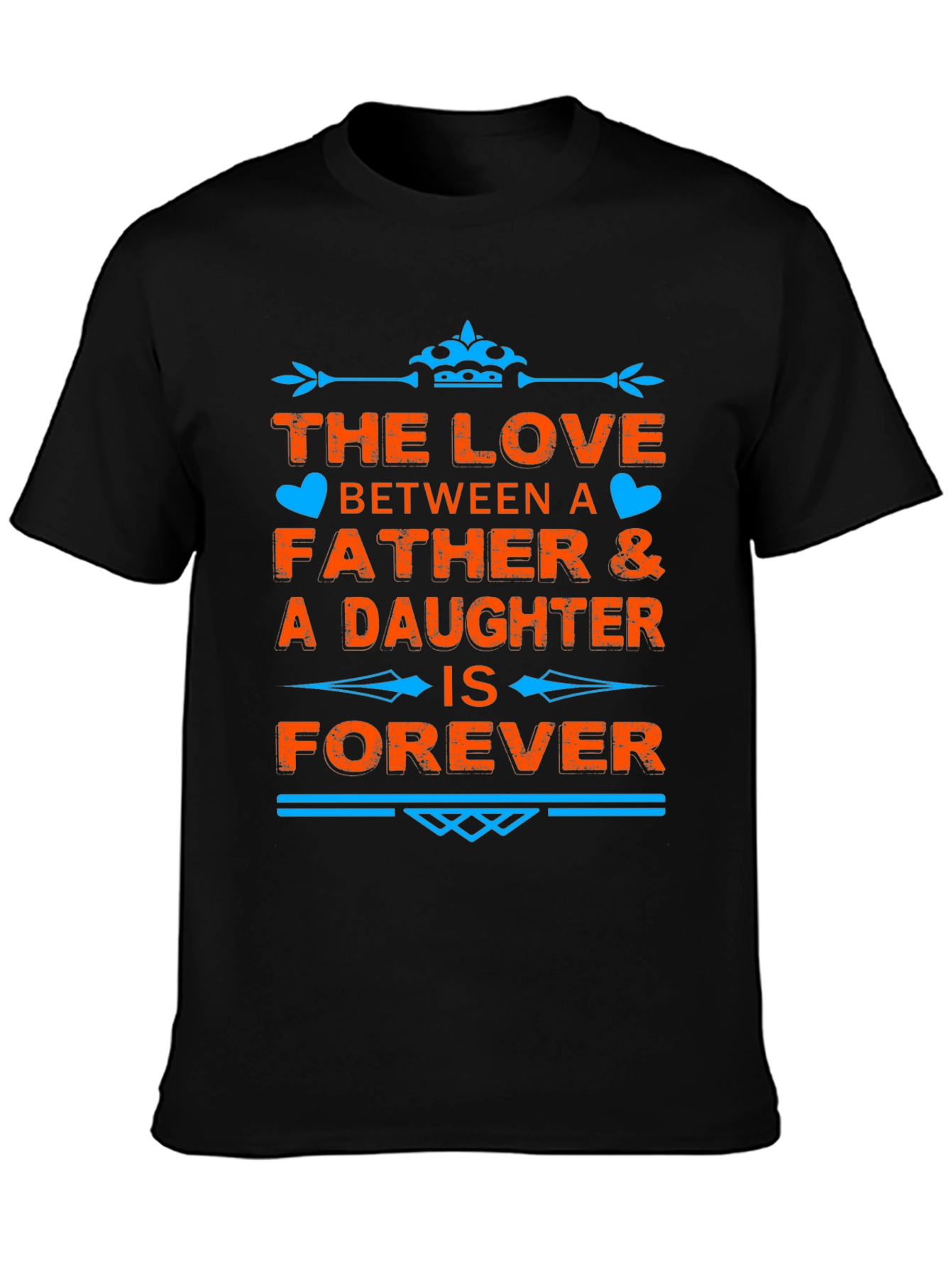 Father & Daughter Love Forever Black T-Shirt