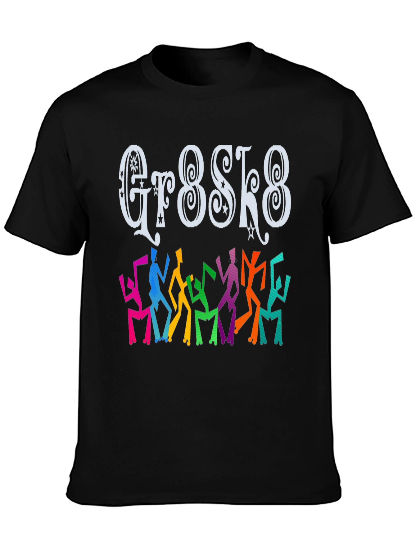 Groovy Gr8sk8 Dance T-Shirt - Black
