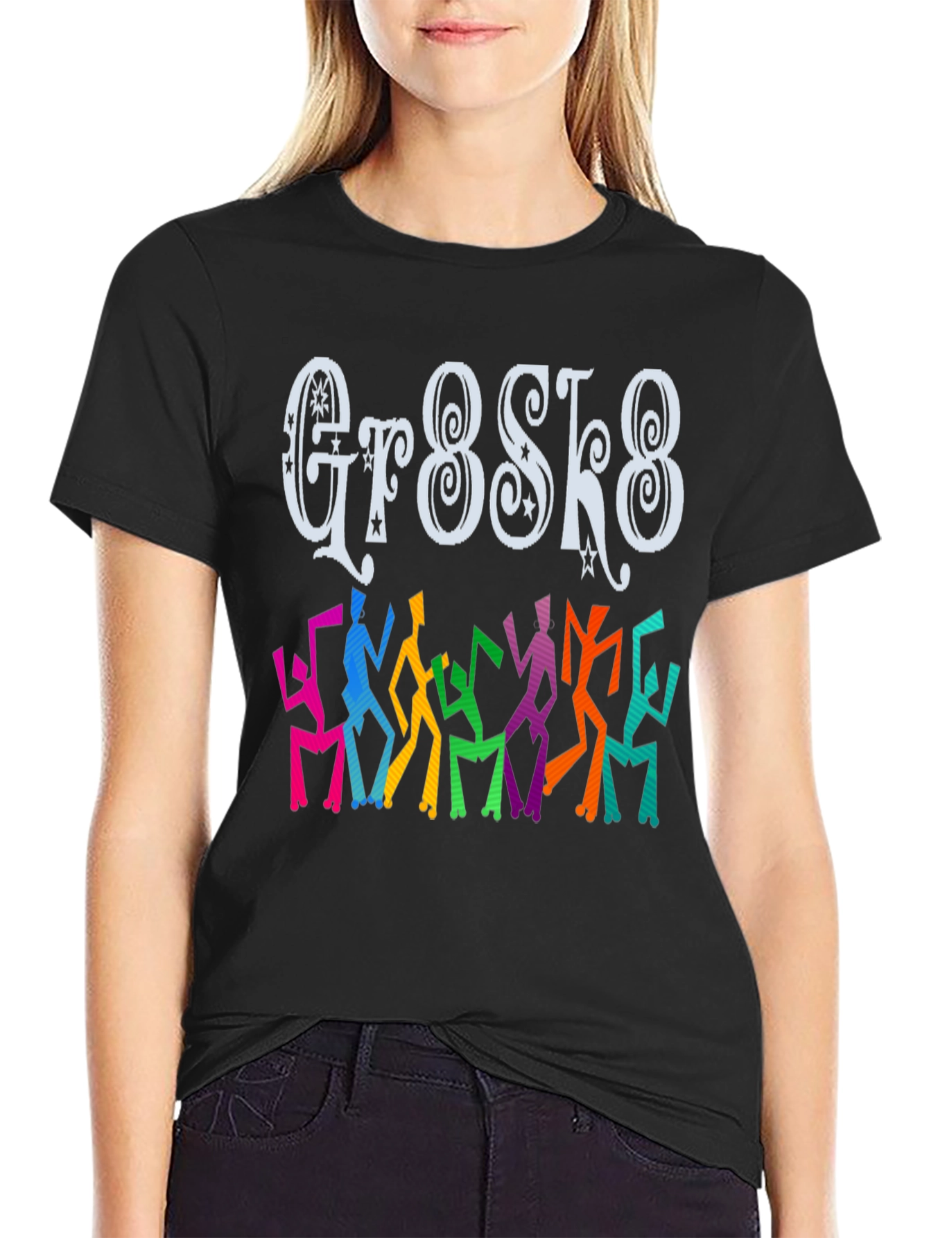 Groovy Gr8sk8 Dance T-Shirt - Black