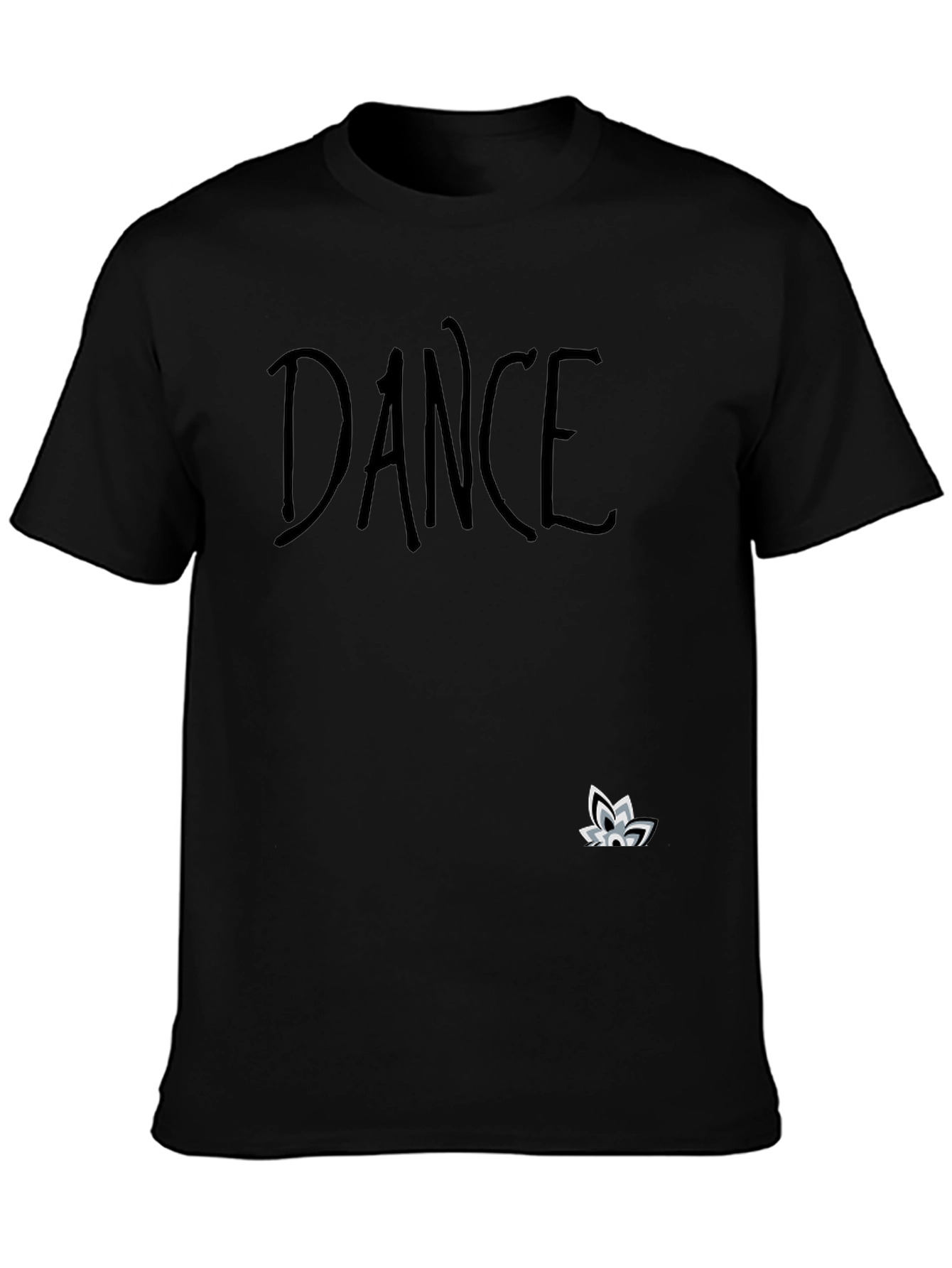 Mens Black Dance Graphic T-Shirt