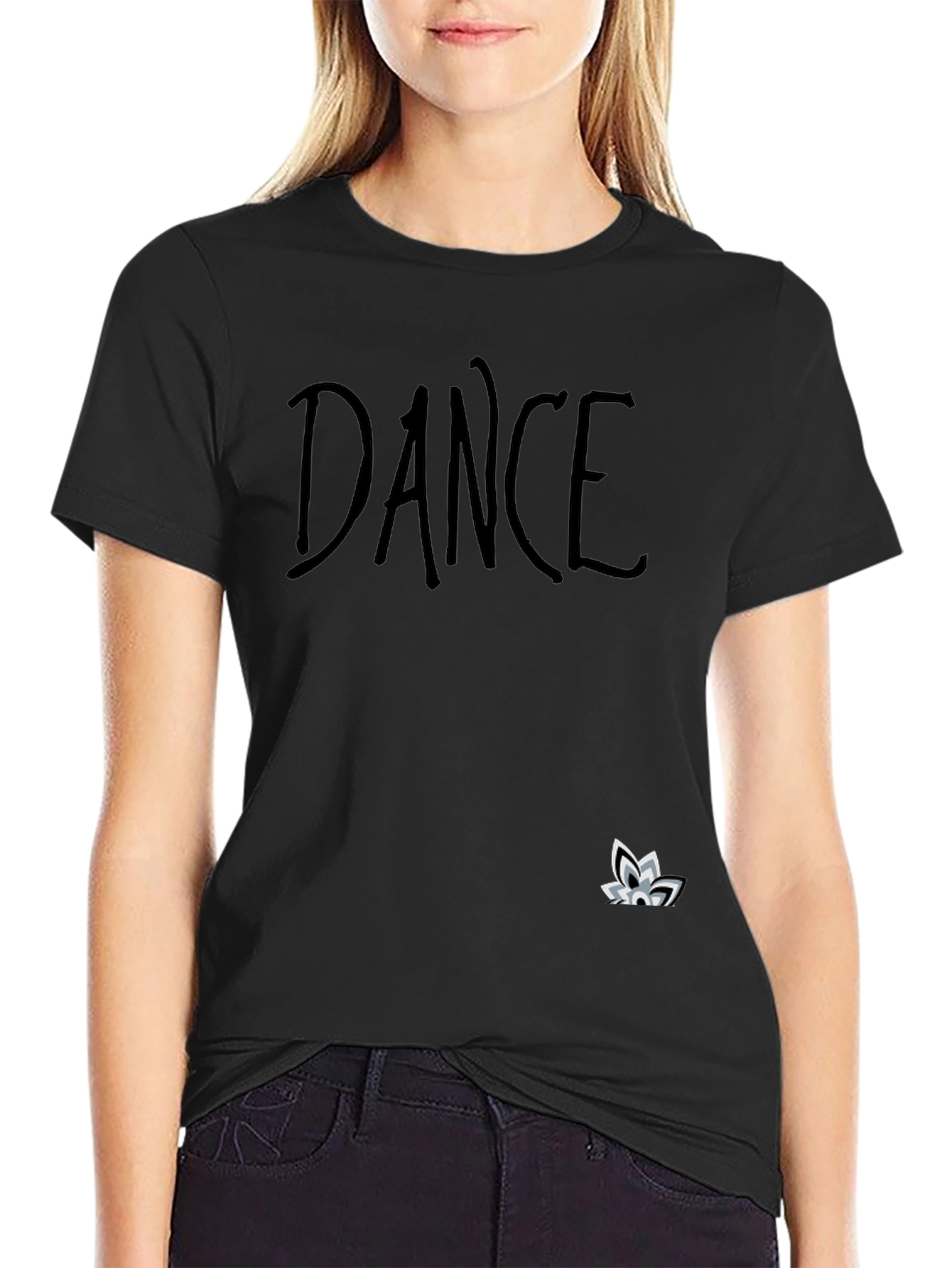 Mens Black Dance Graphic T-Shirt