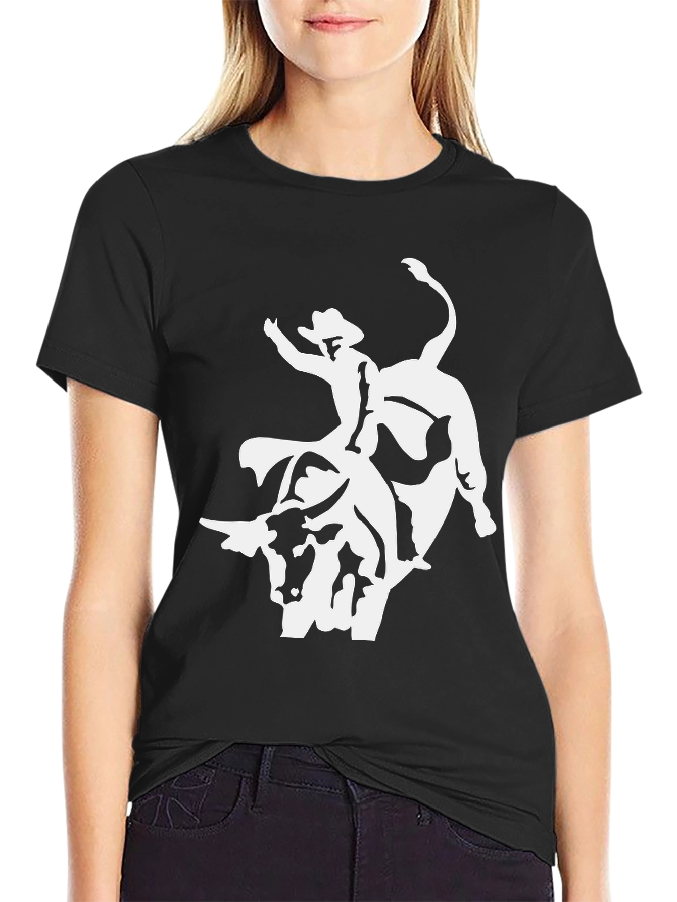 Black Bull Rider Graphic Tee