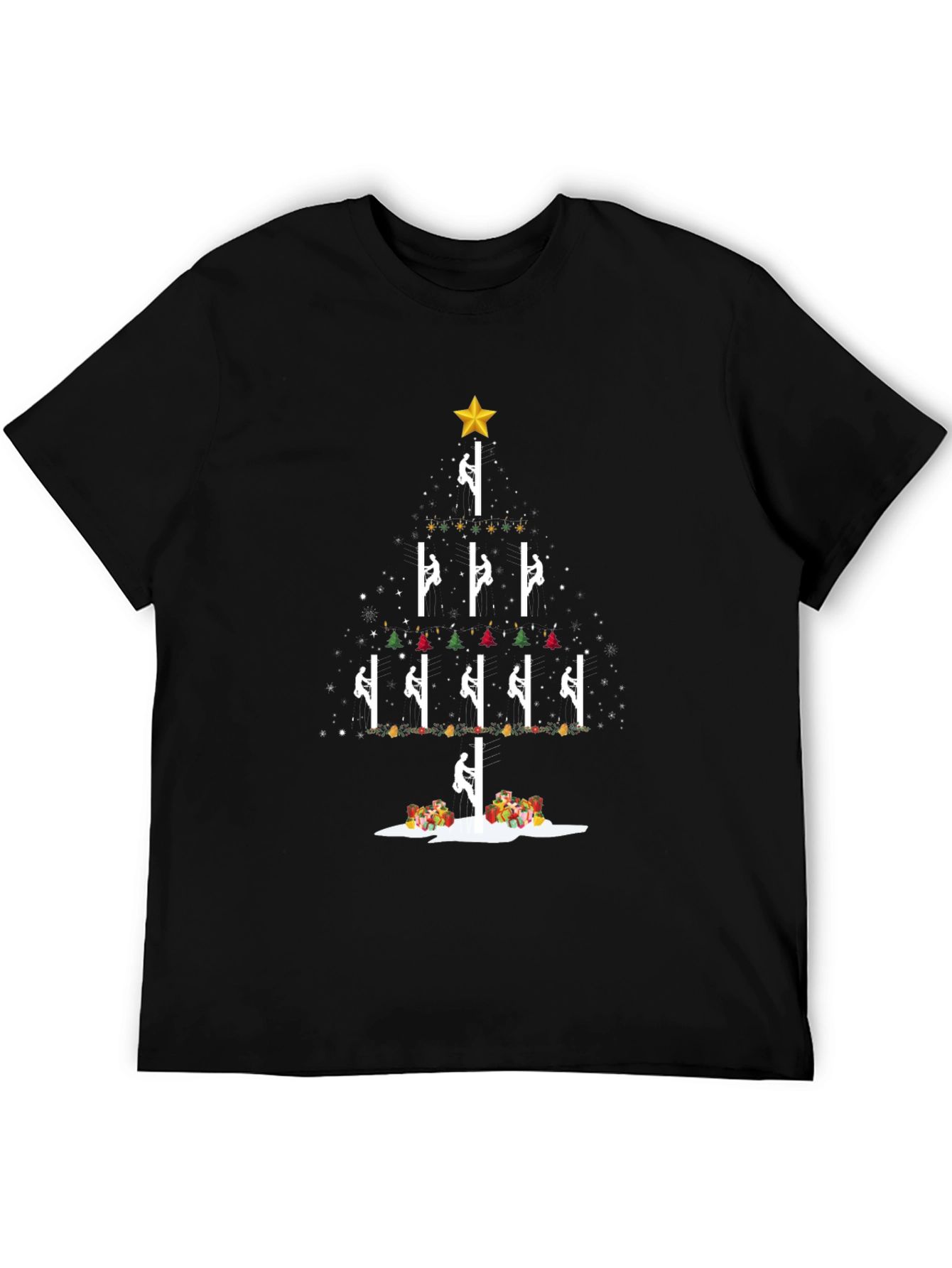 Christmas Pole Climber Tree T-Shirt