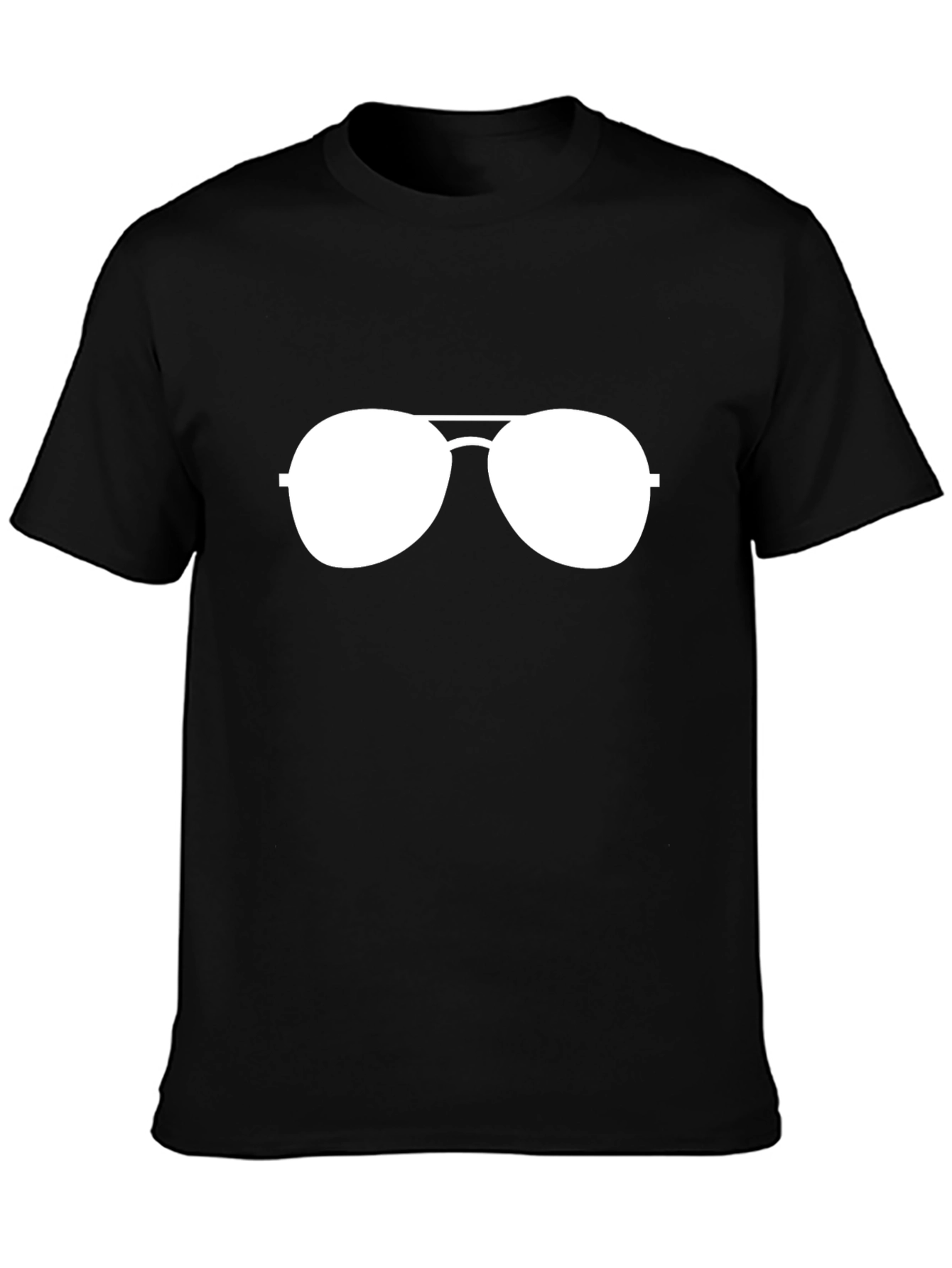 Cool Aviator Sunglasses Graphic Black Tee Shirt