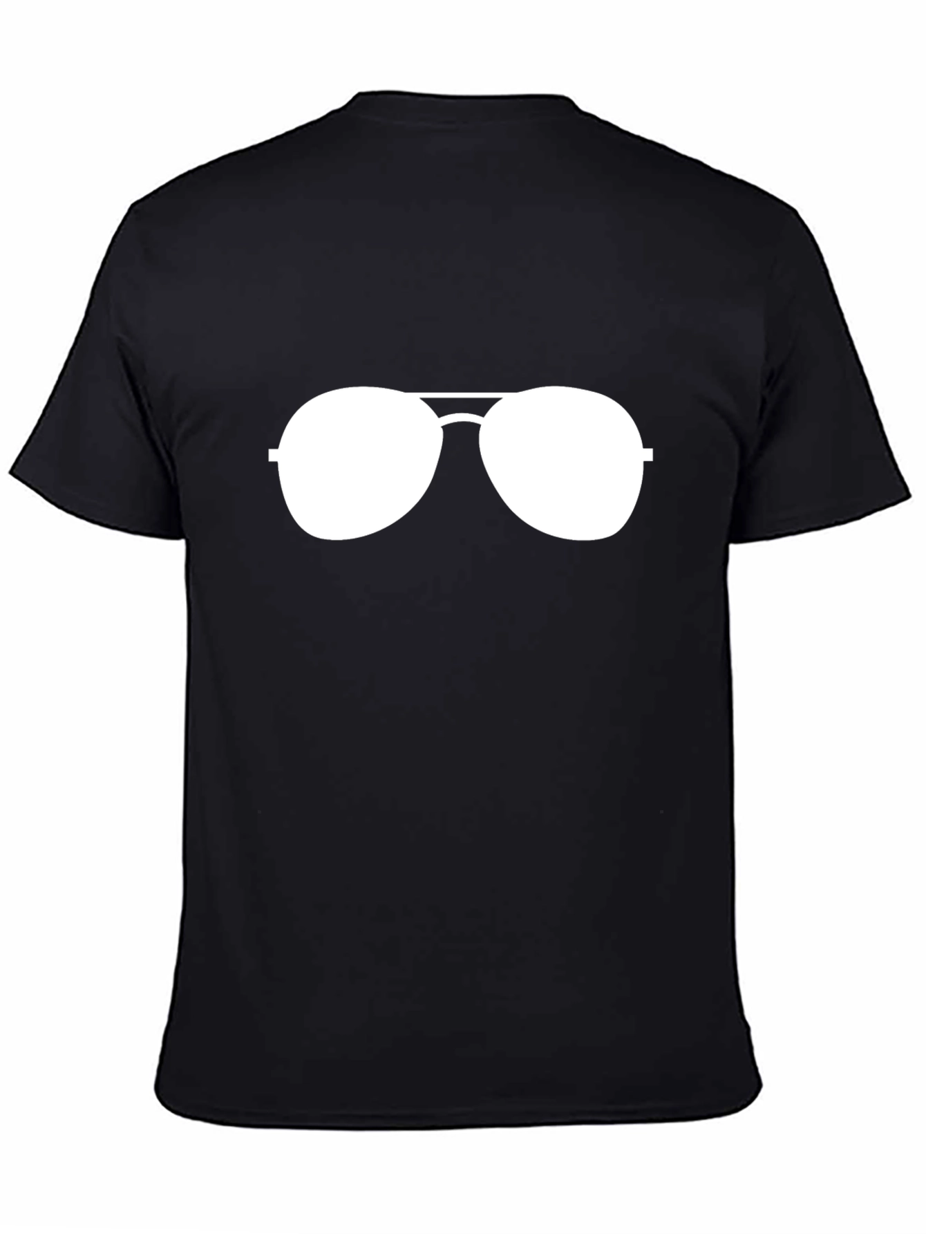 Cool Aviator Sunglasses Graphic Black Tee Shirt