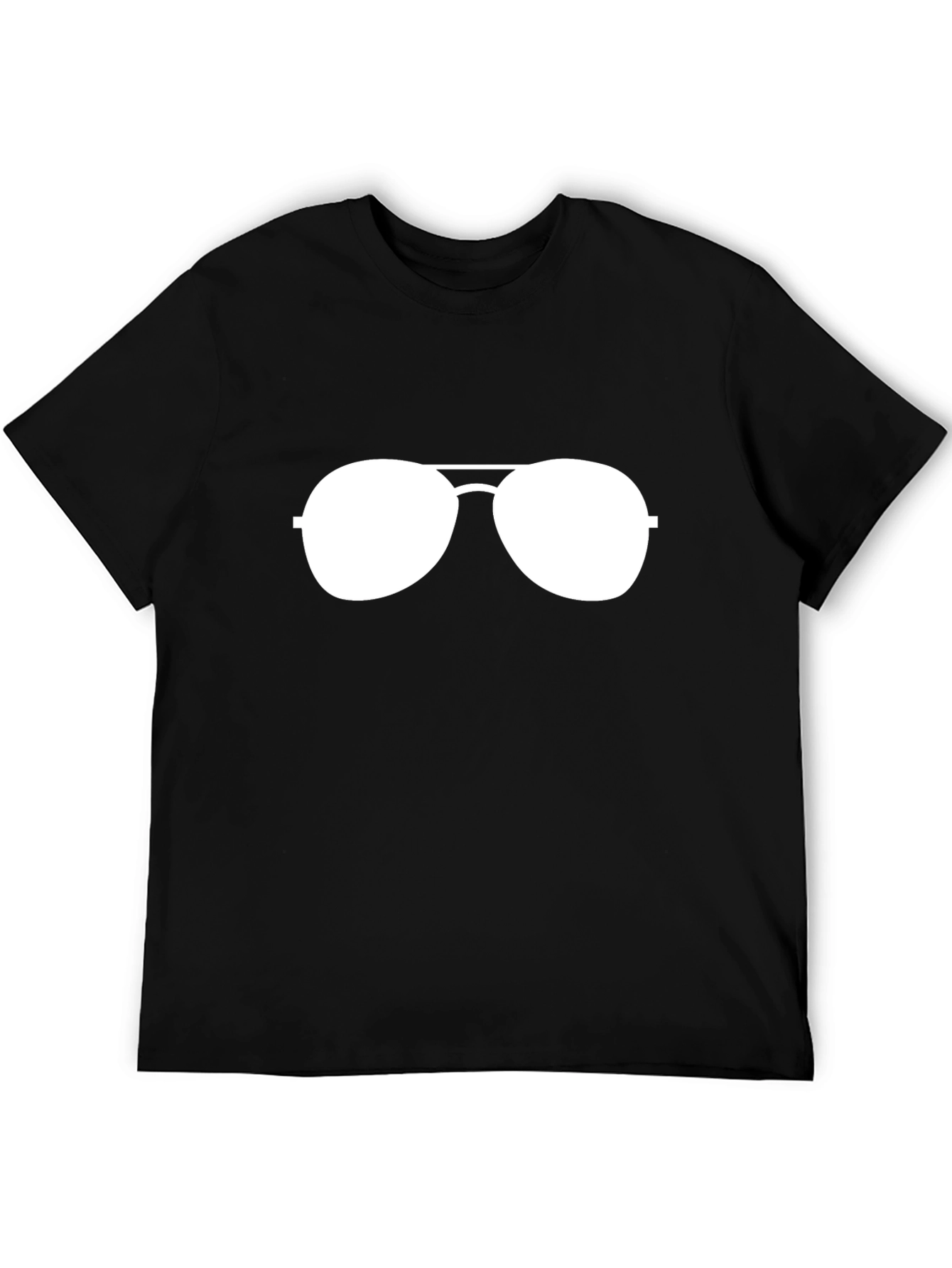 Cool Aviator Sunglasses Graphic Black Tee Shirt