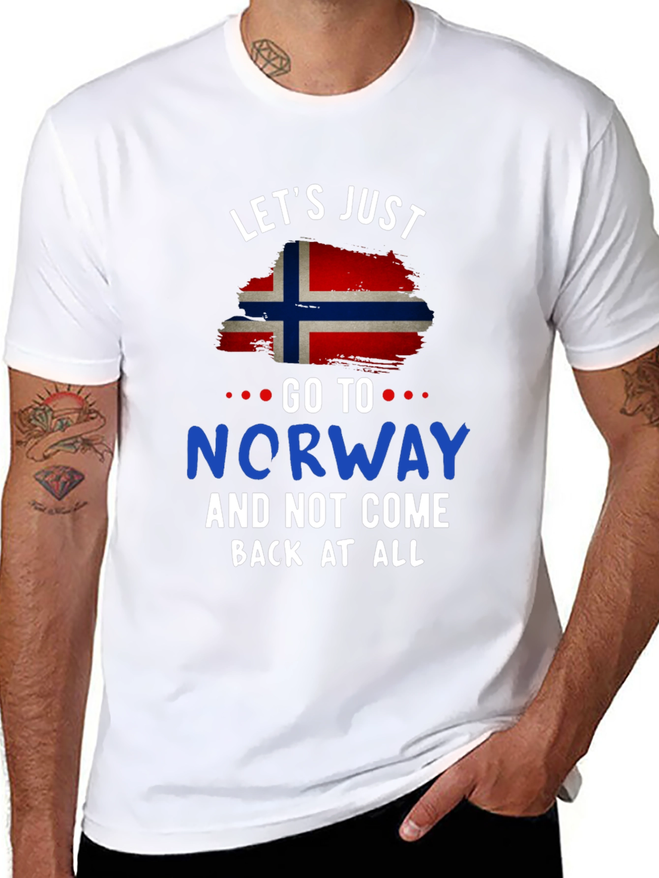 Norway Flag Graphic Tee - Lets Just Go!