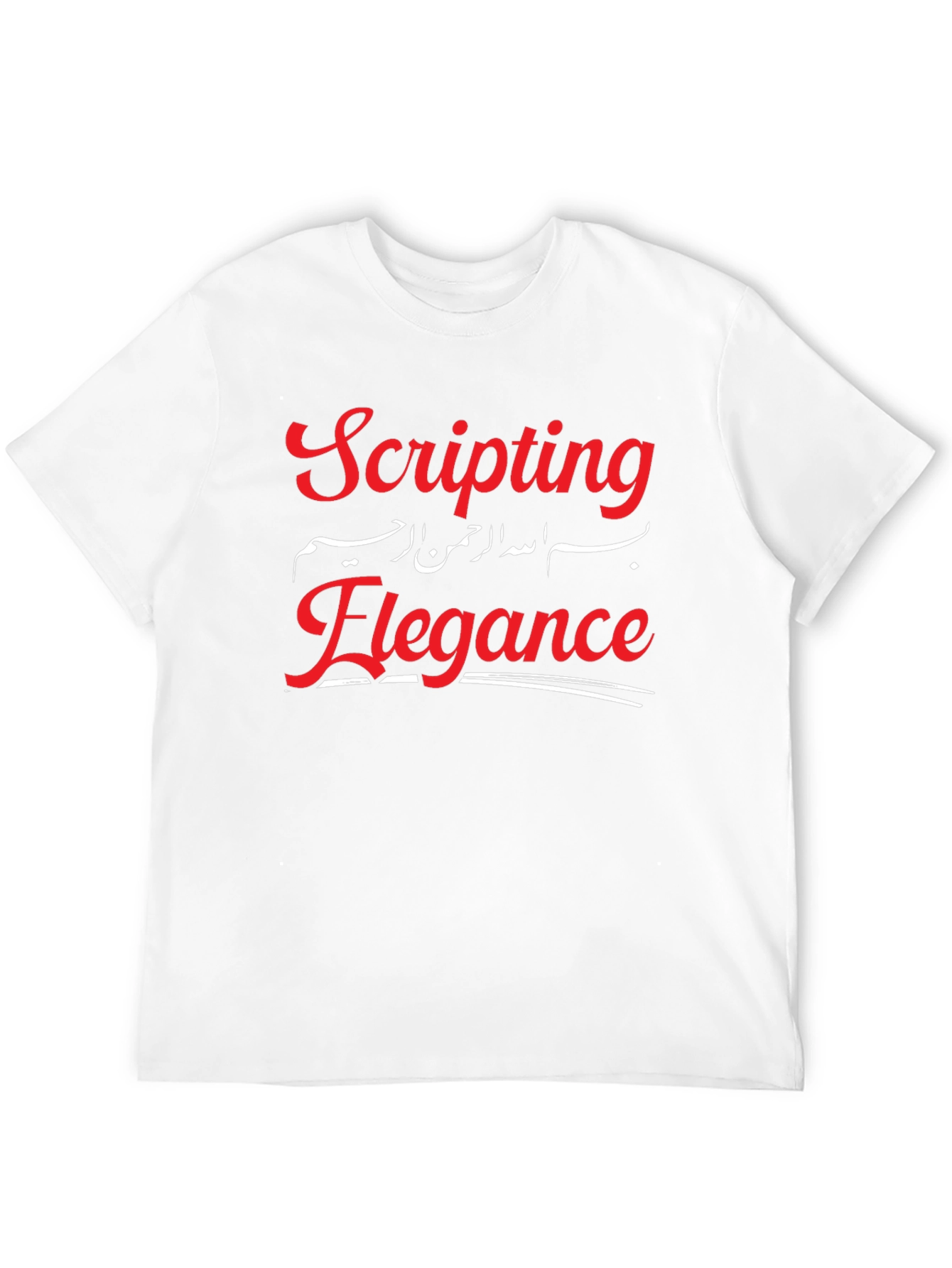 Scripting Elegance Black Graphic Tee