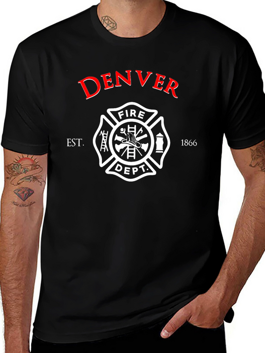 Denver Fire Dept. Black T-Shirt