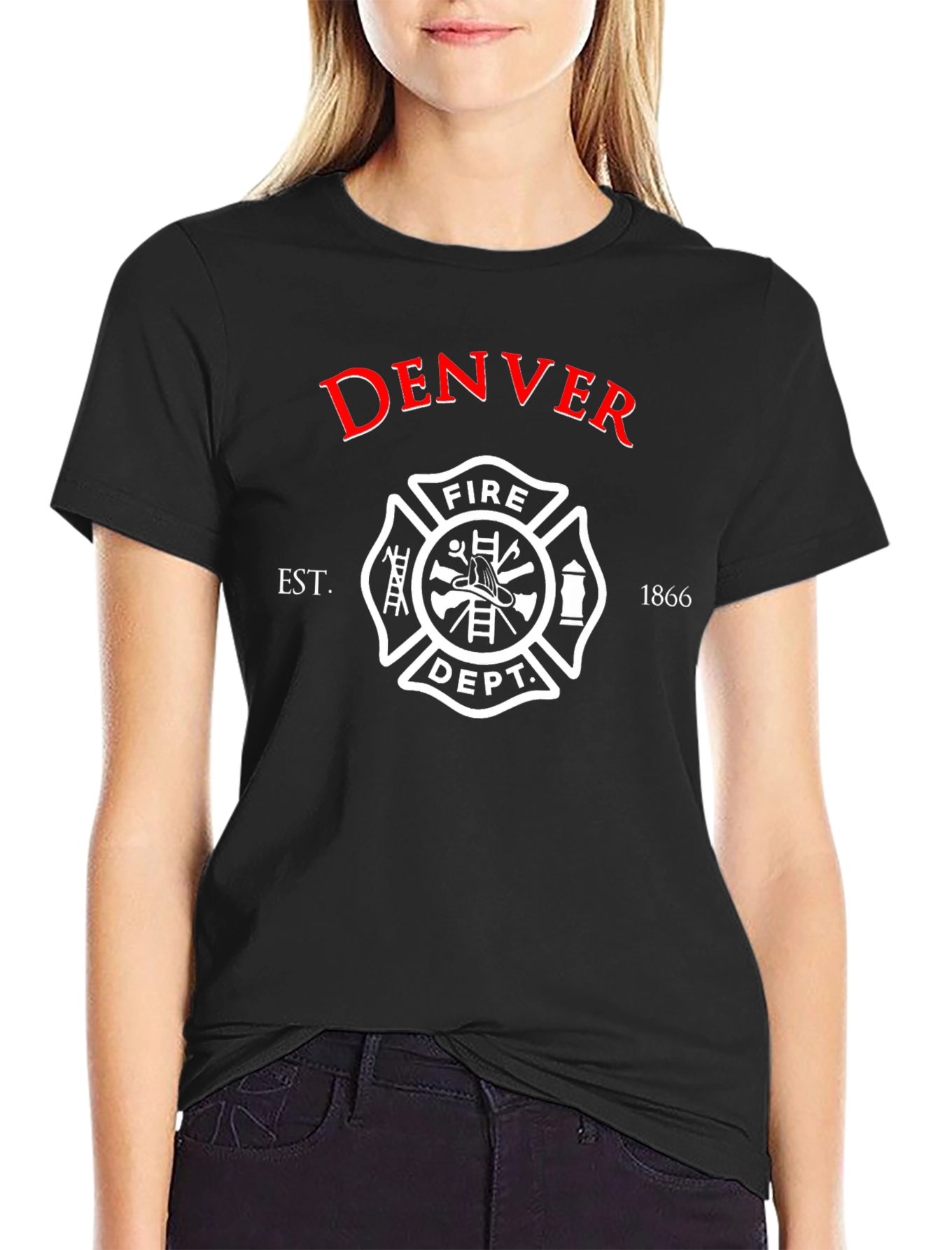 Denver Fire Dept. Black T-Shirt
