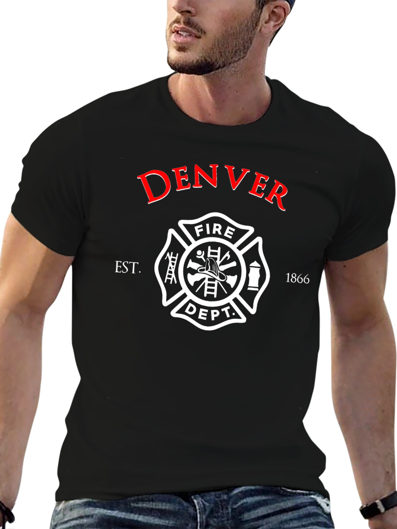 Denver Fire Dept. Black T-Shirt