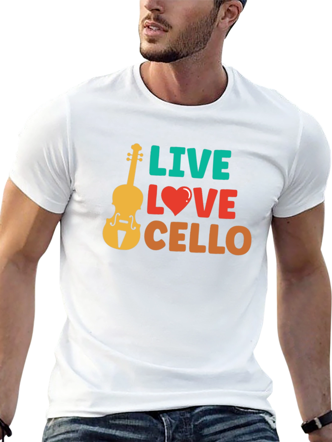 Live Love Cello Graphic T-Shirt