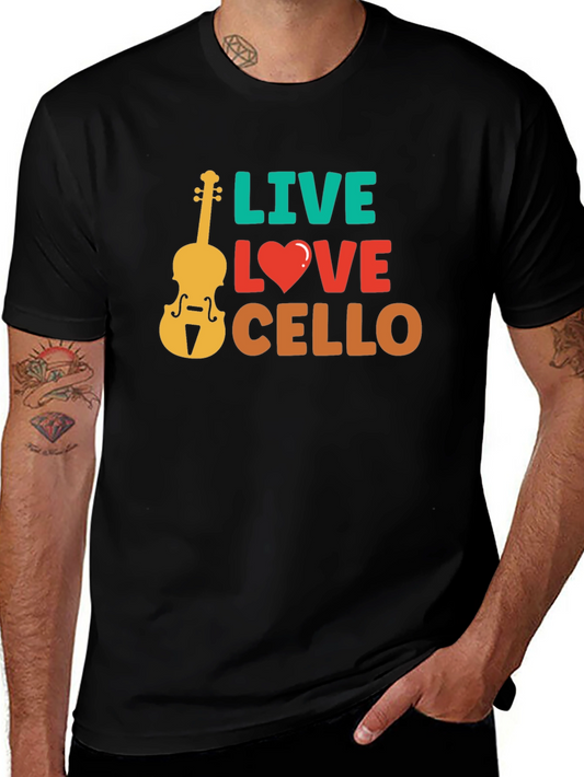 Live Love Cello Graphic T-Shirt