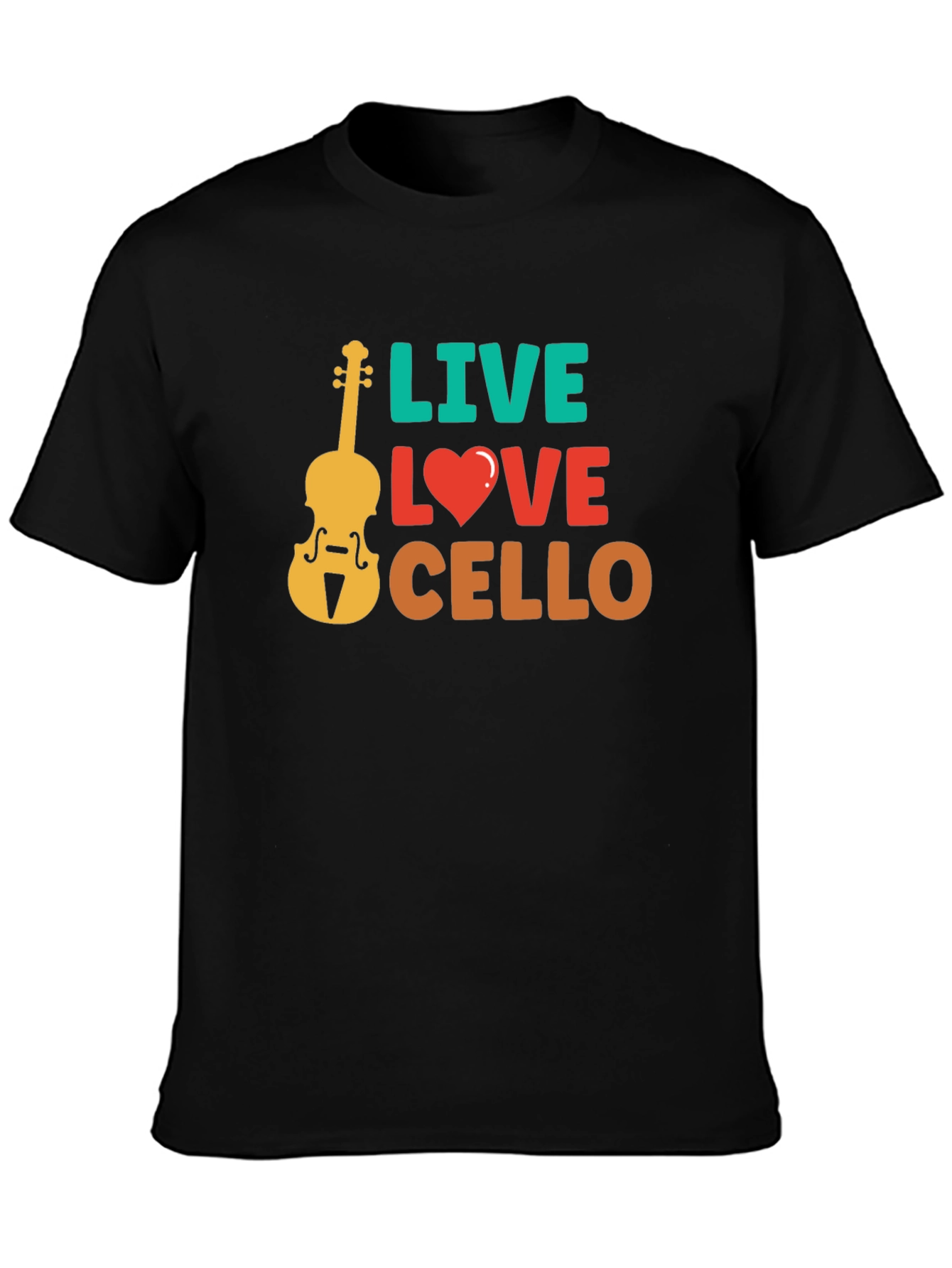Live Love Cello Graphic T-Shirt
