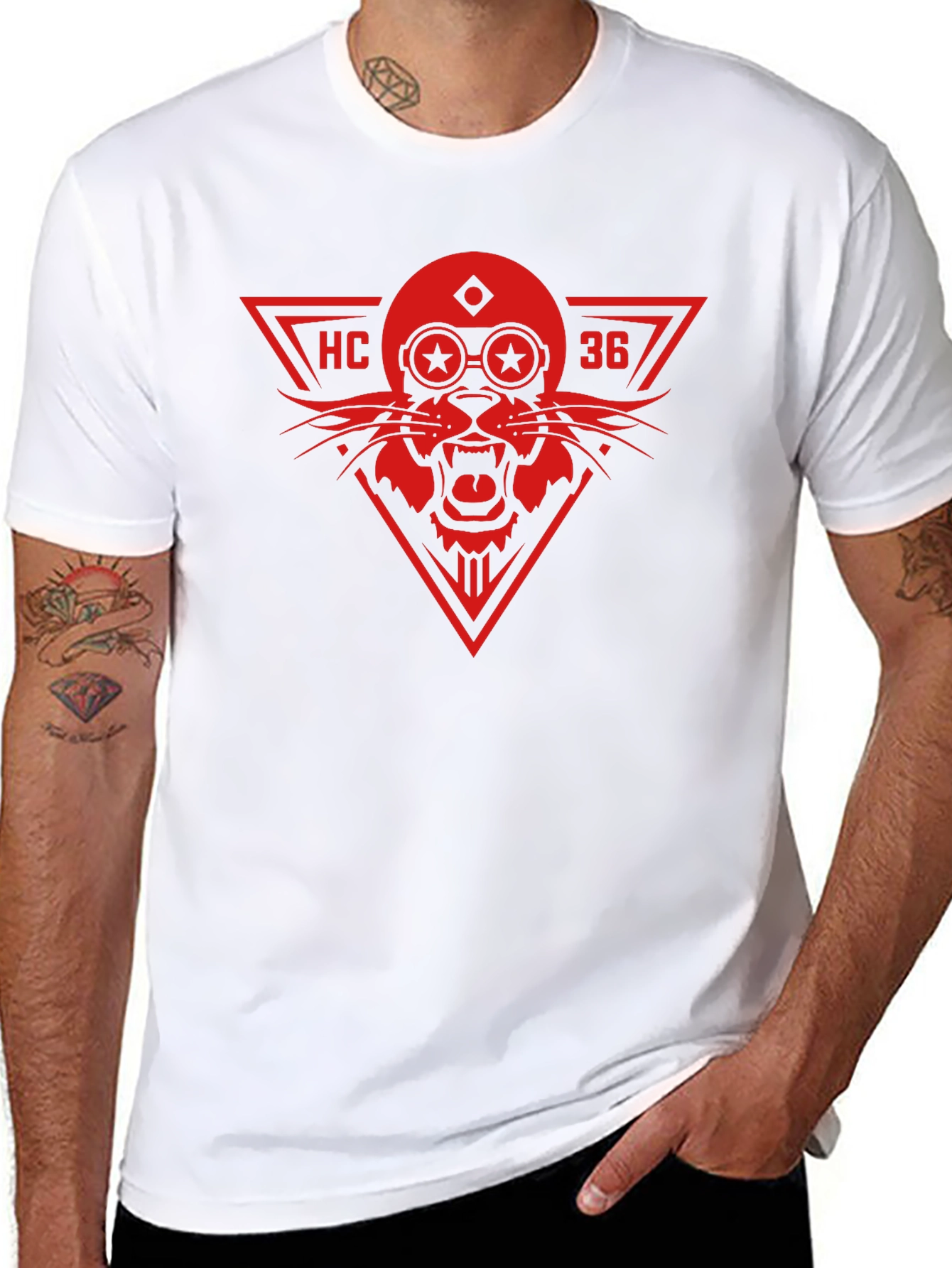 Red HC 36 Lion T-Shirt
