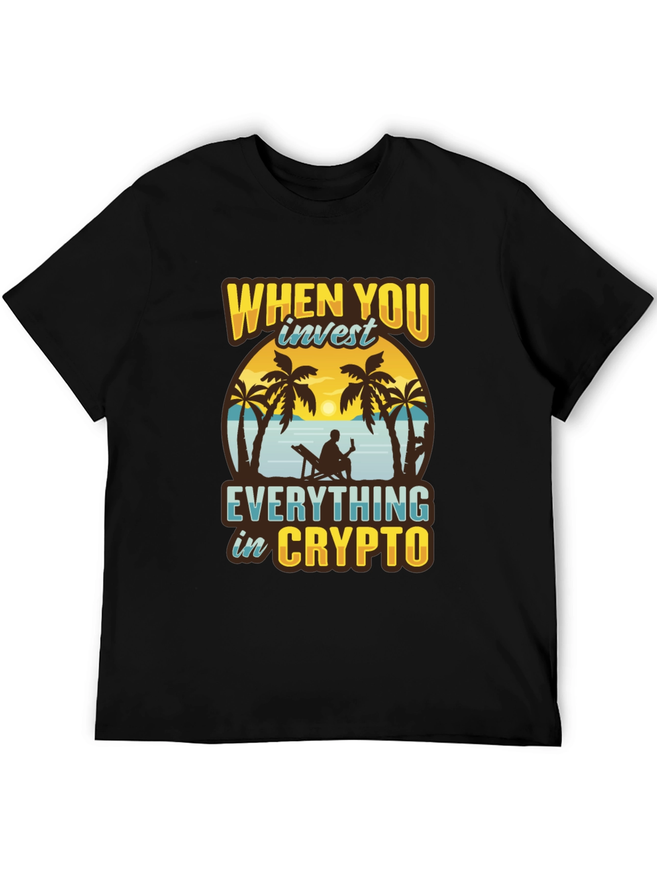 Crypto Investor T-Shirt - Relax on the Beach