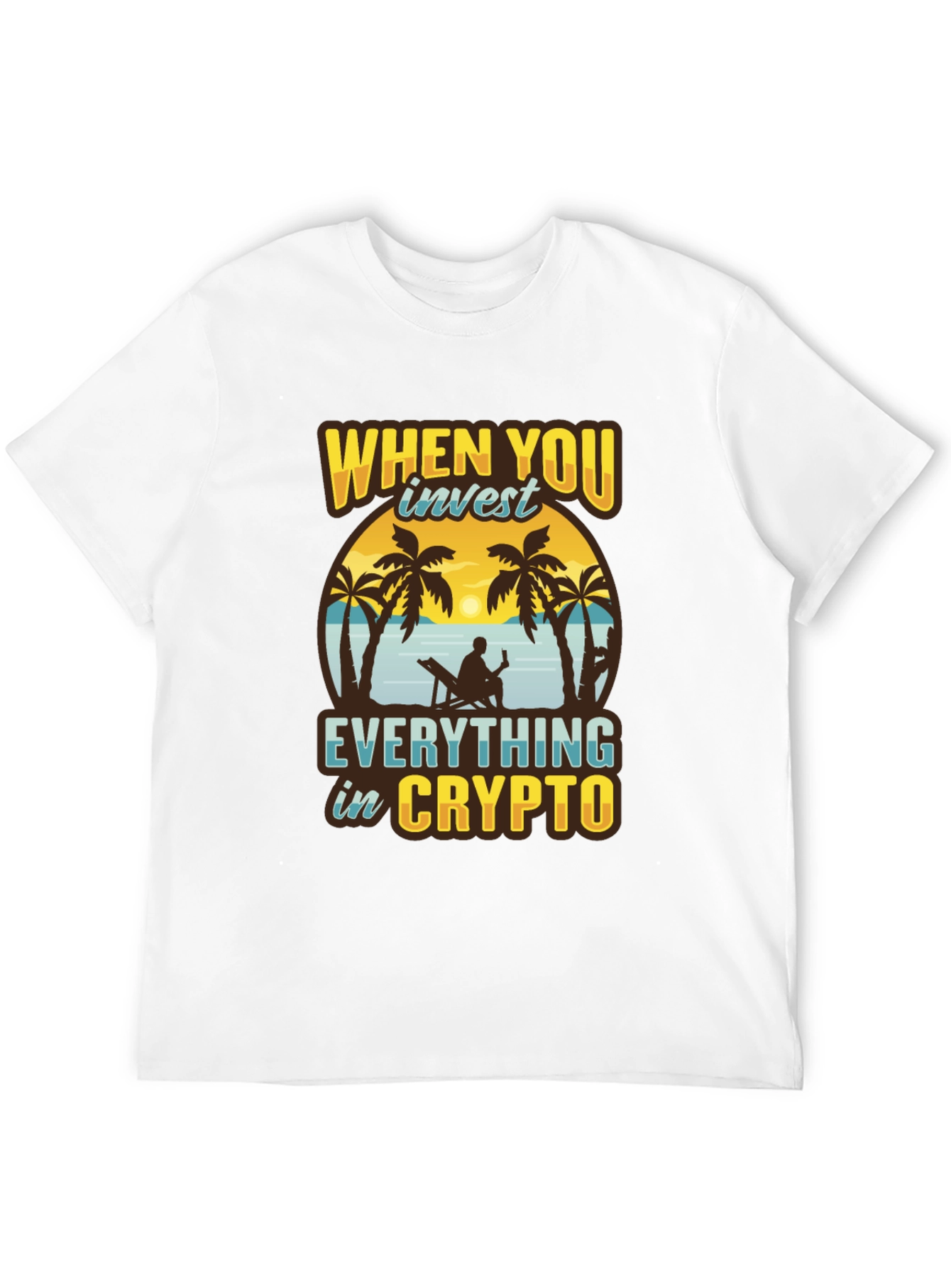 Crypto Investor T-Shirt - Relax on the Beach