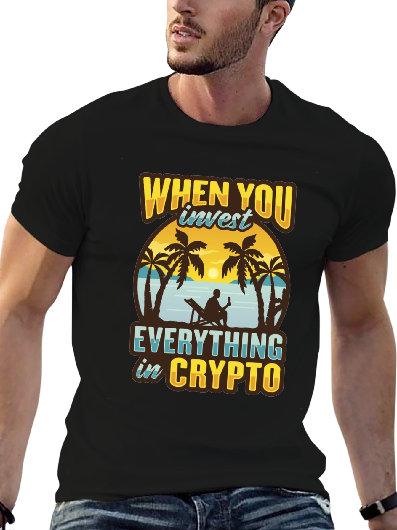 Crypto Investor T-Shirt - Relax on the Beach