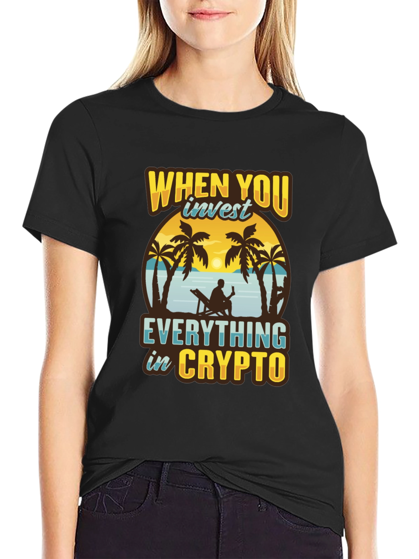 Crypto Investor T-Shirt - Relax on the Beach